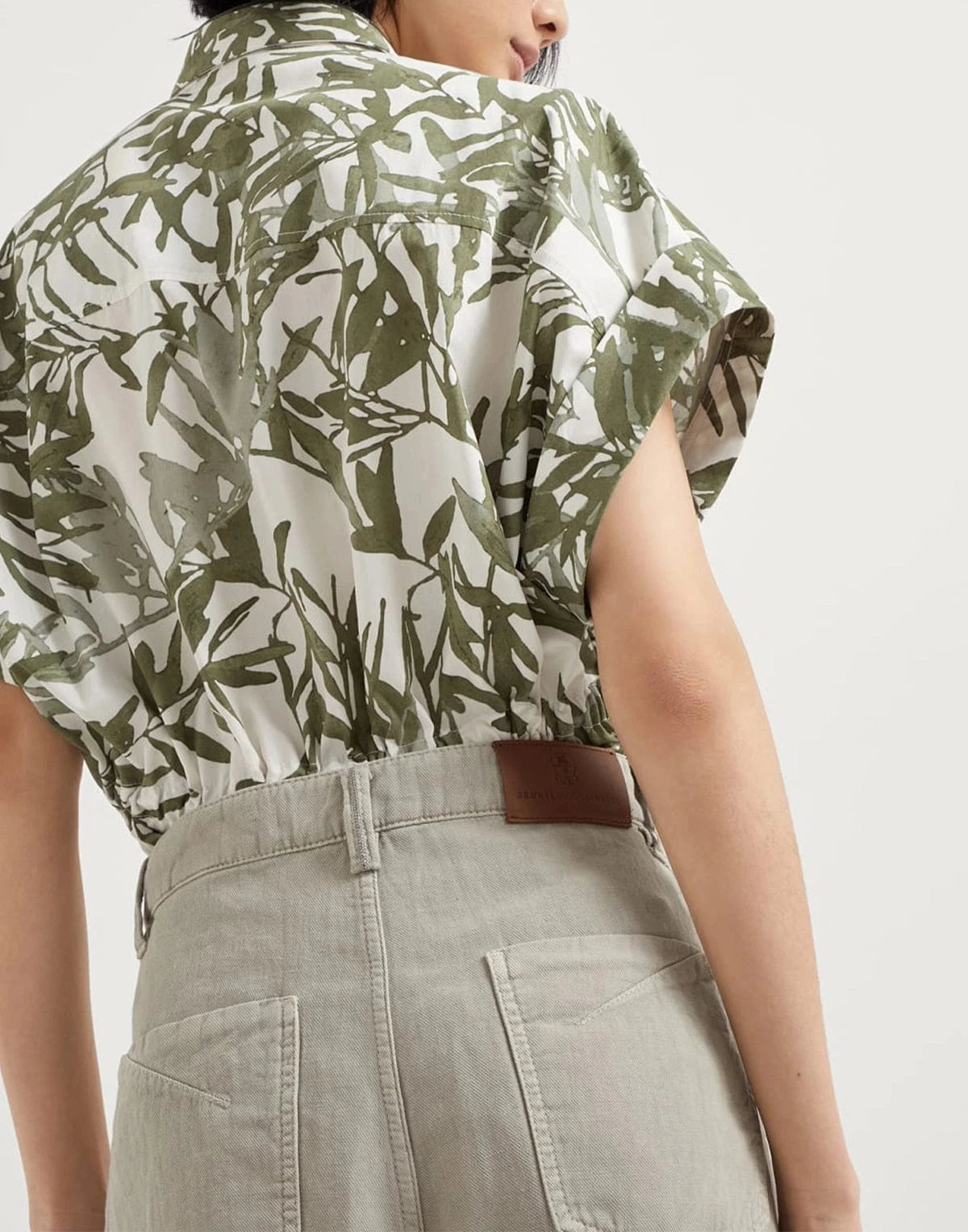 Brunello Cucinelli Garment-Dyed Monili Wide-Leg Jeans