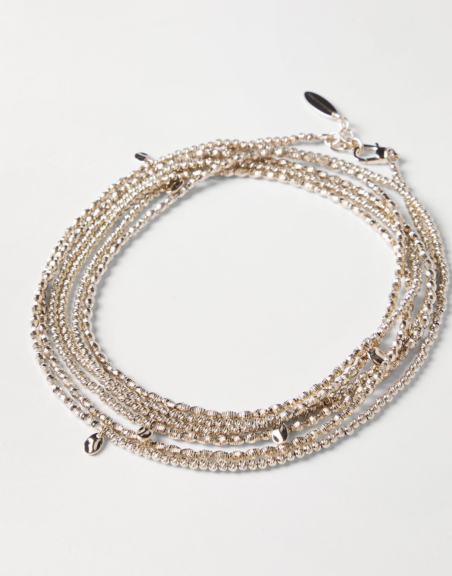 Pulsera envolvente de plata de ley dorada Brunello Cucinelli
