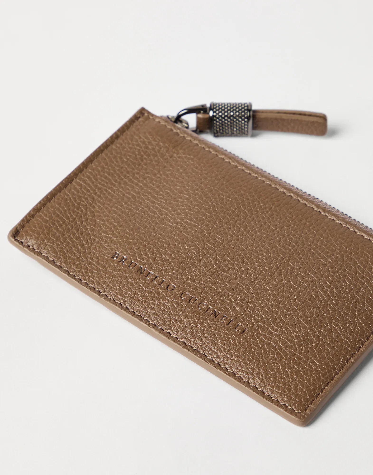 Brunello Cucinelli Grained Leather Card Case