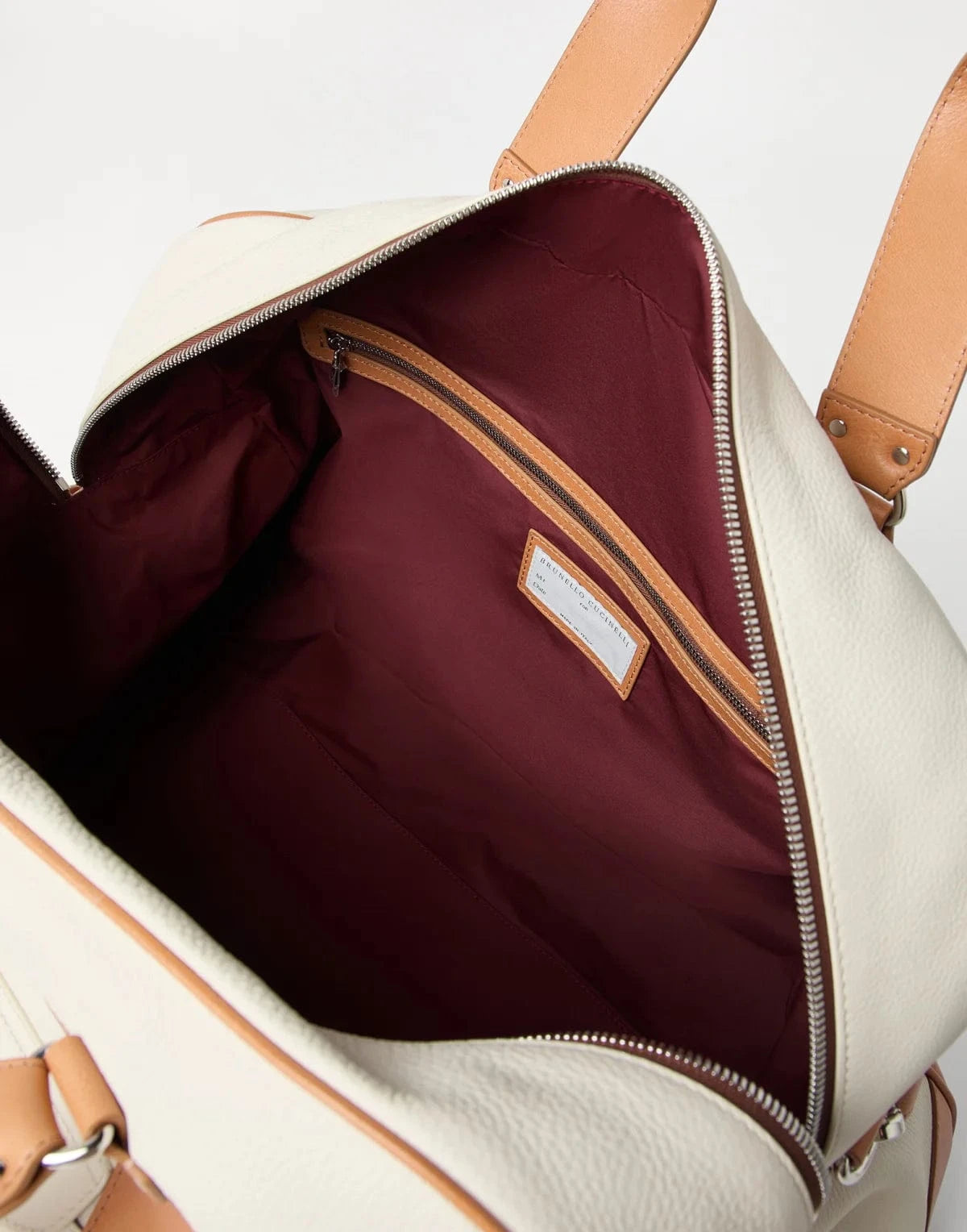 Brunello Cucinelli Grained Leather Street Duffel Bag