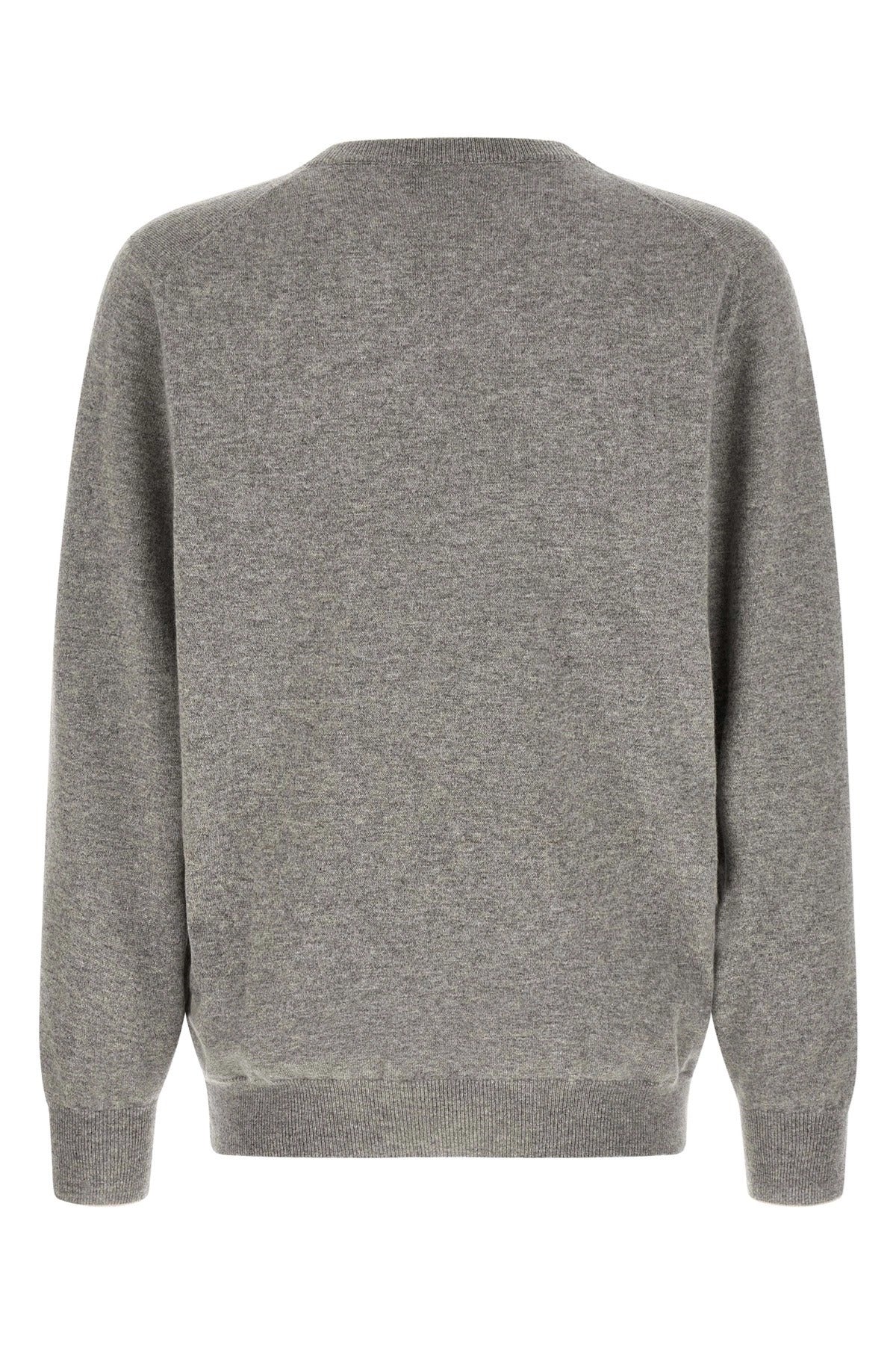 Maglione girocollo in cashmere grigio Brunello Cucinelli