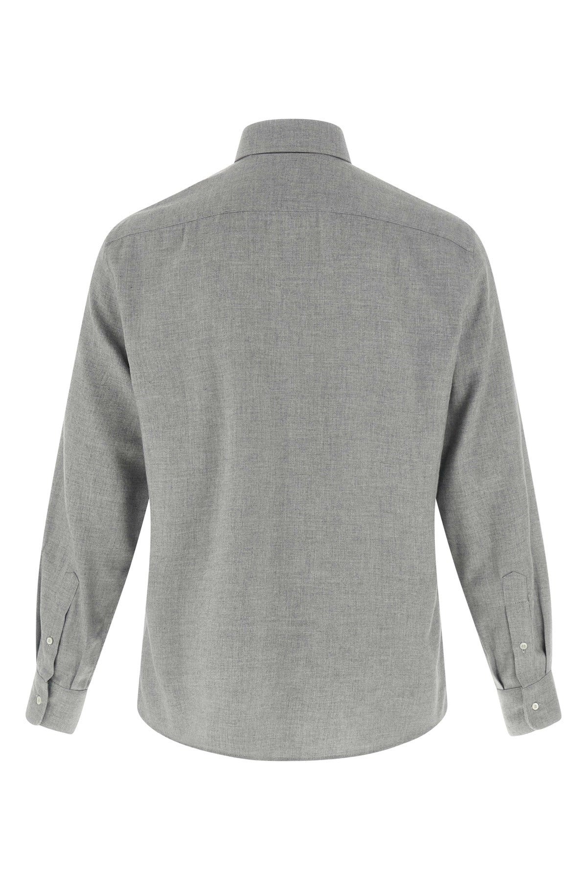 Chemise en coton grise Brunello Cucinelli