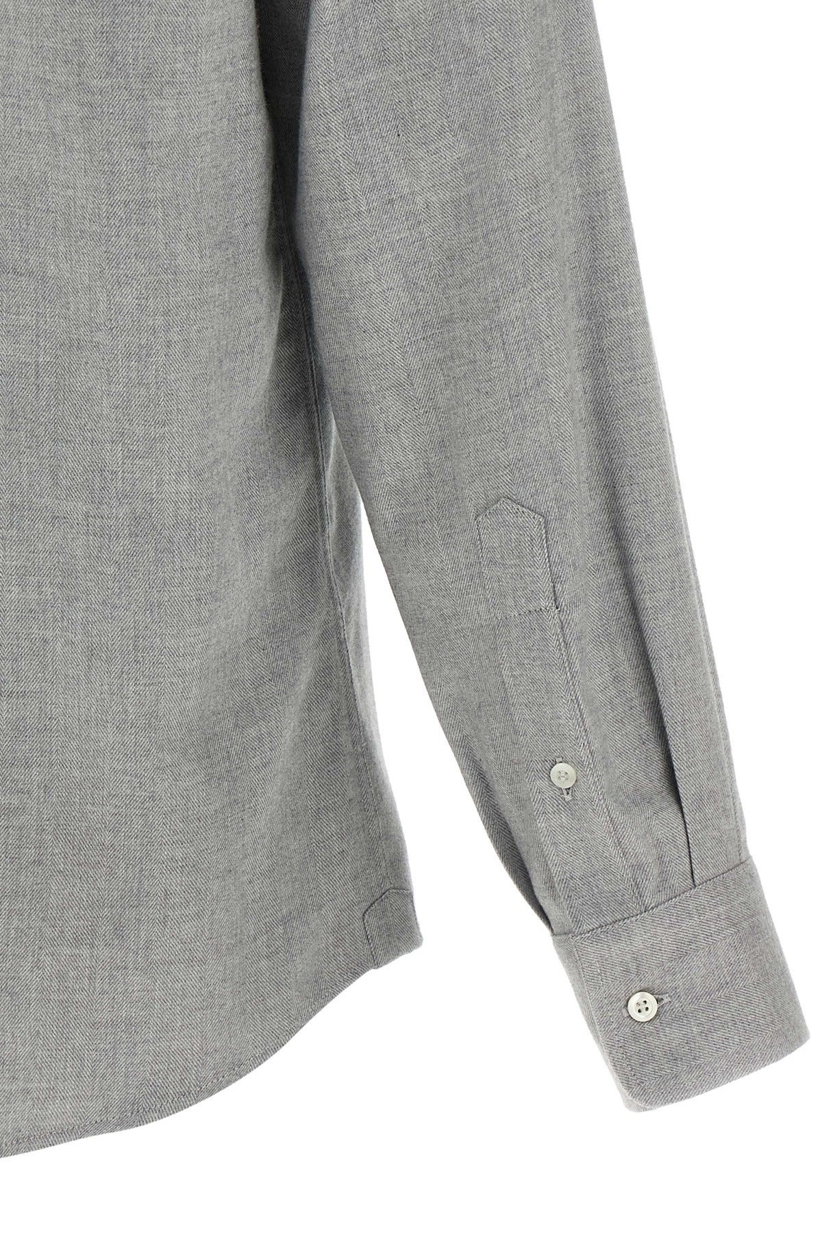 Chemise en coton grise Brunello Cucinelli