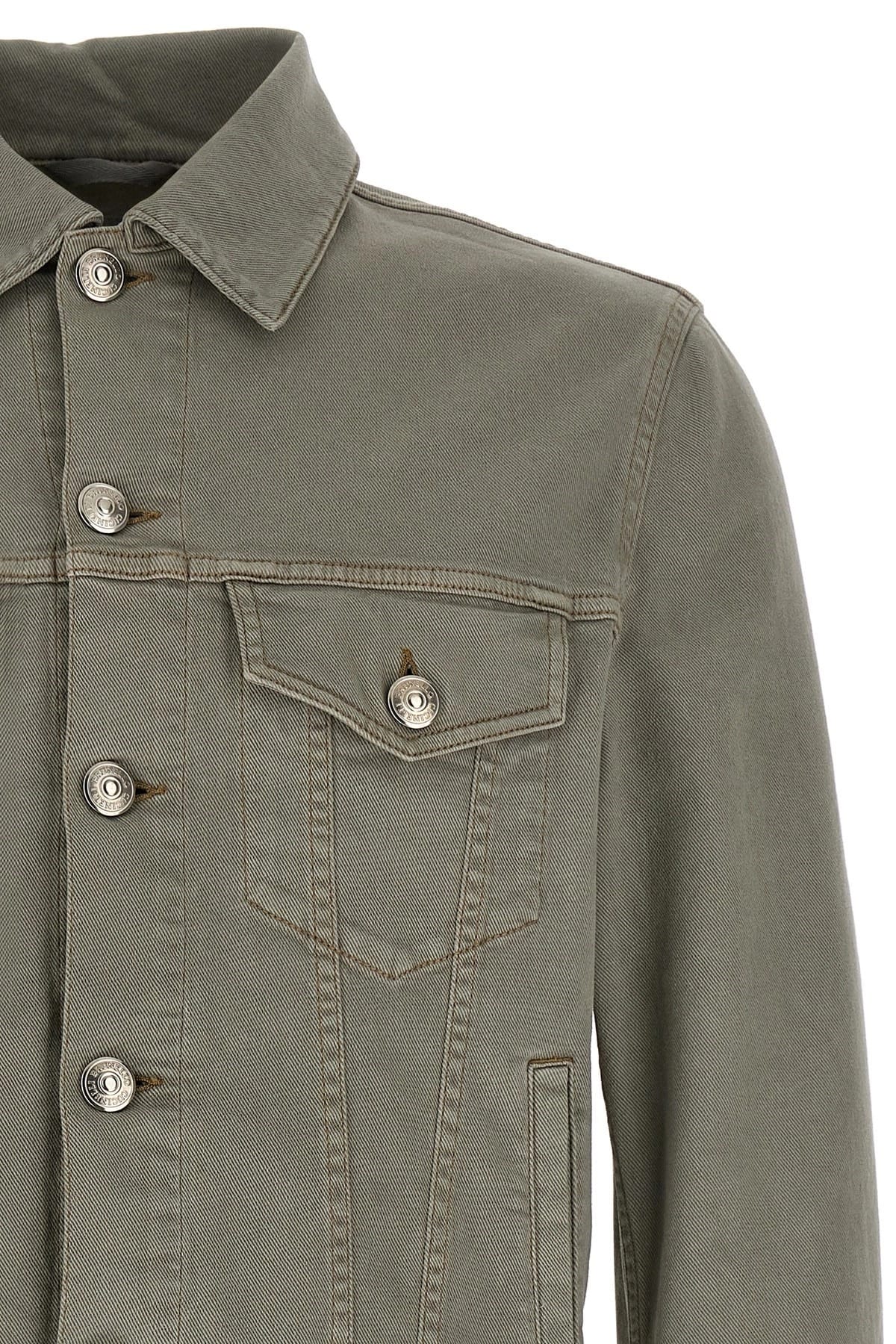 Brunello Cucinelli Brunello Cucinelli Gray Garment-Dyed Denim Jacket