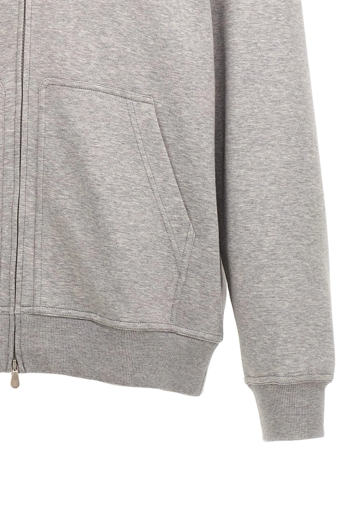 Brunello Cucinelli Brunello Cucinelli Gray Zip-Front Hoodie
