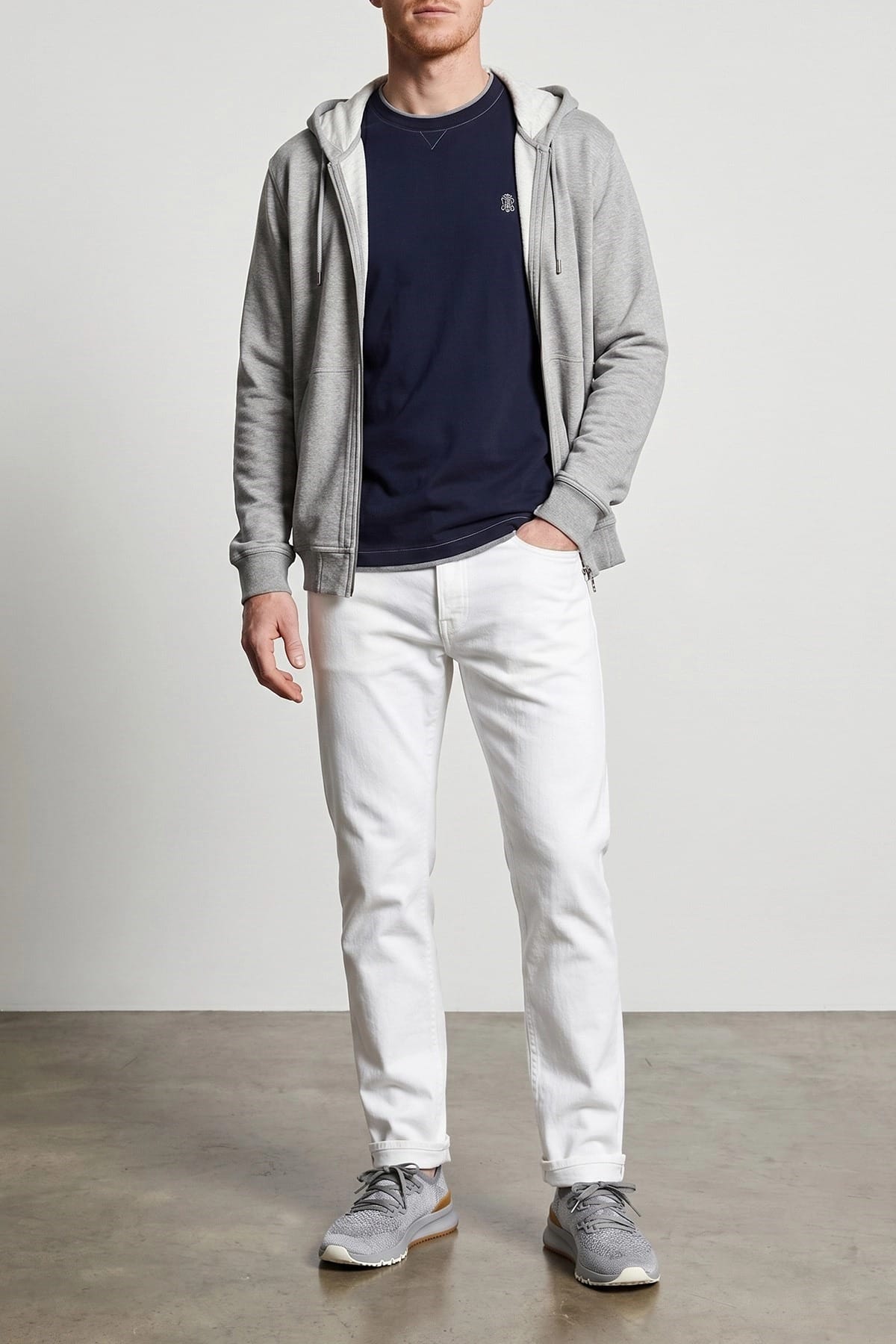 Brunello Cucinelli Brunello Cucinelli Gray Zip-Front Hoodie