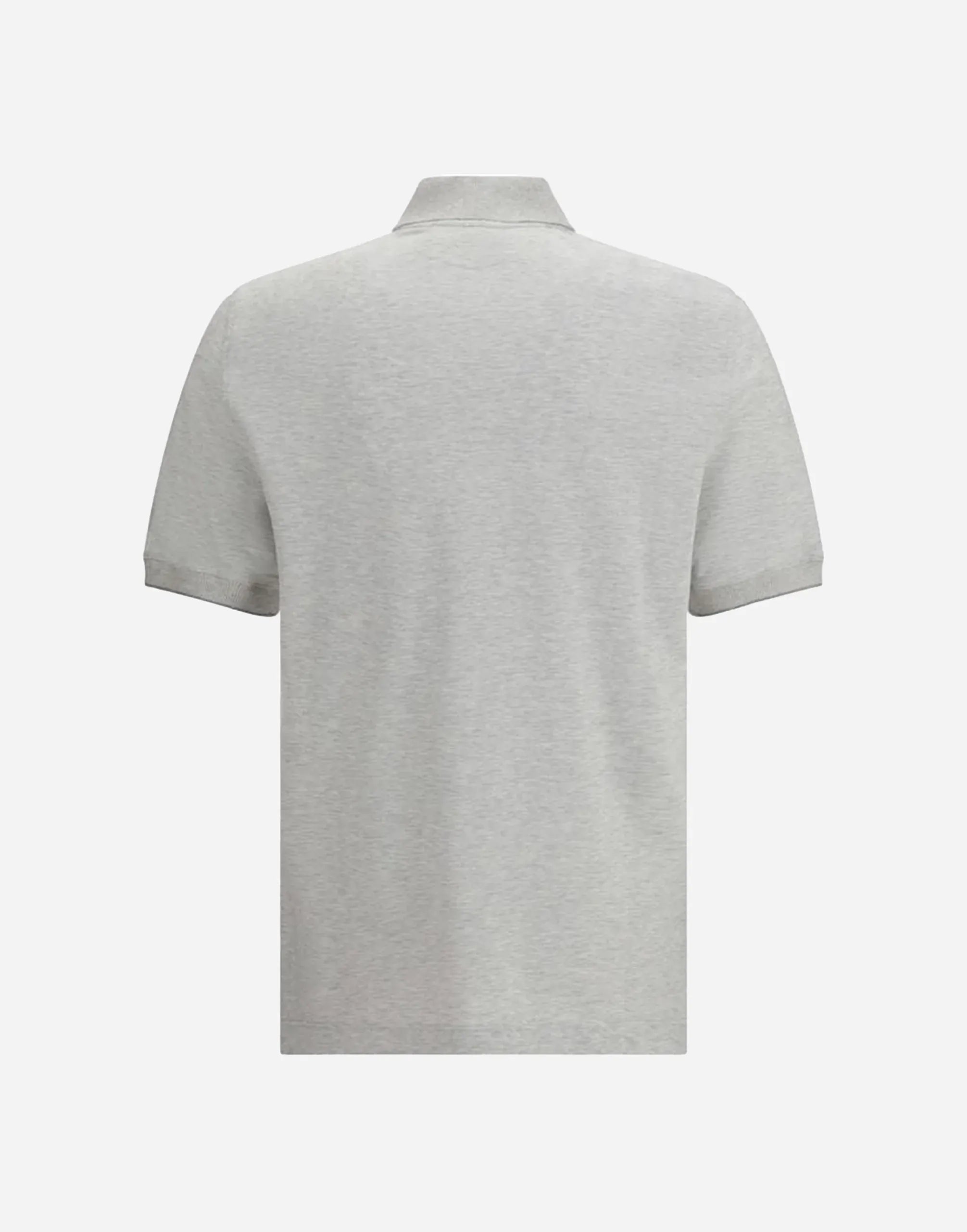 Brunello Cucinelli Grey Logo Cotton Piqué Polo