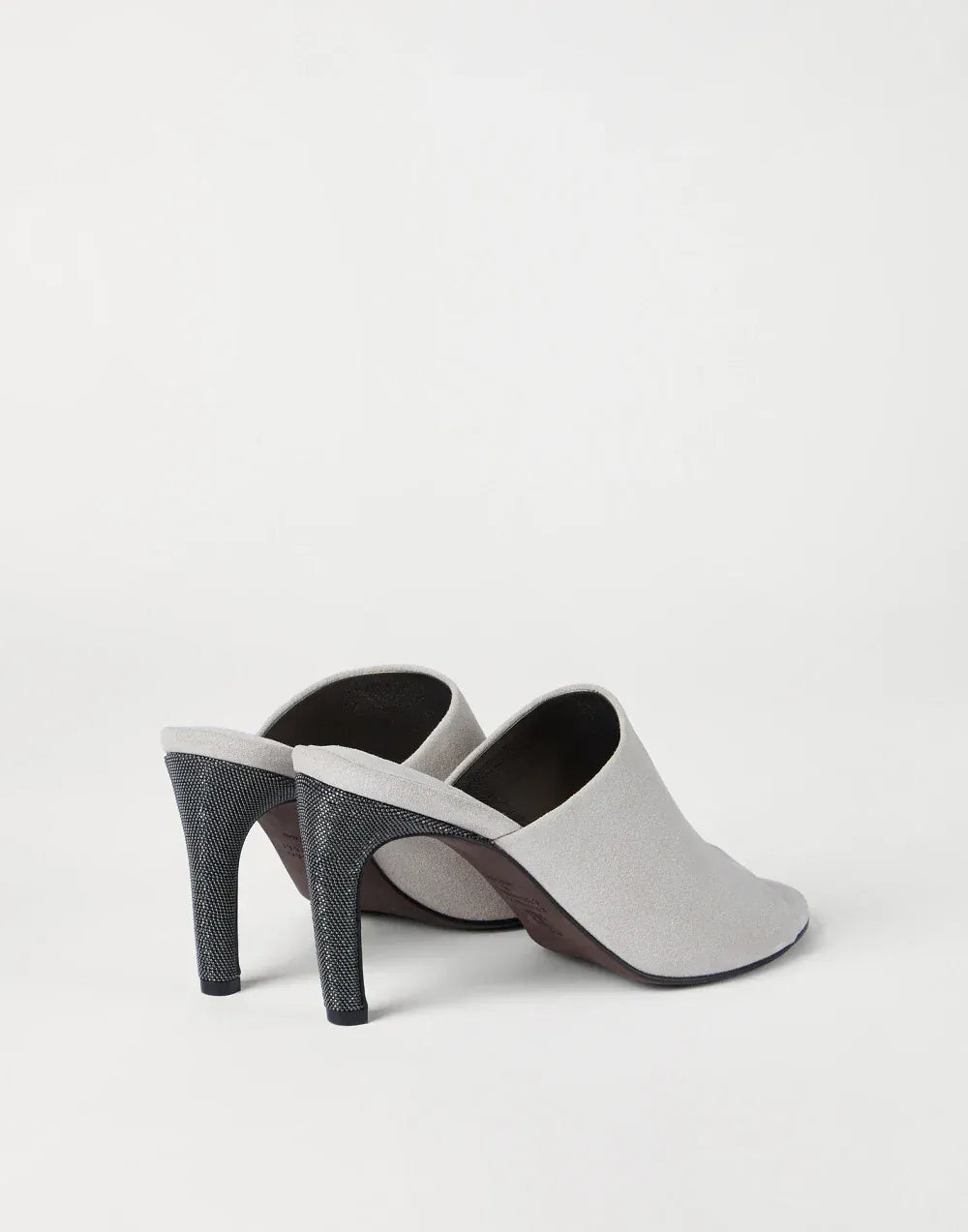 Brunello Cucinelli Grey Suede Precious Details Pumps
