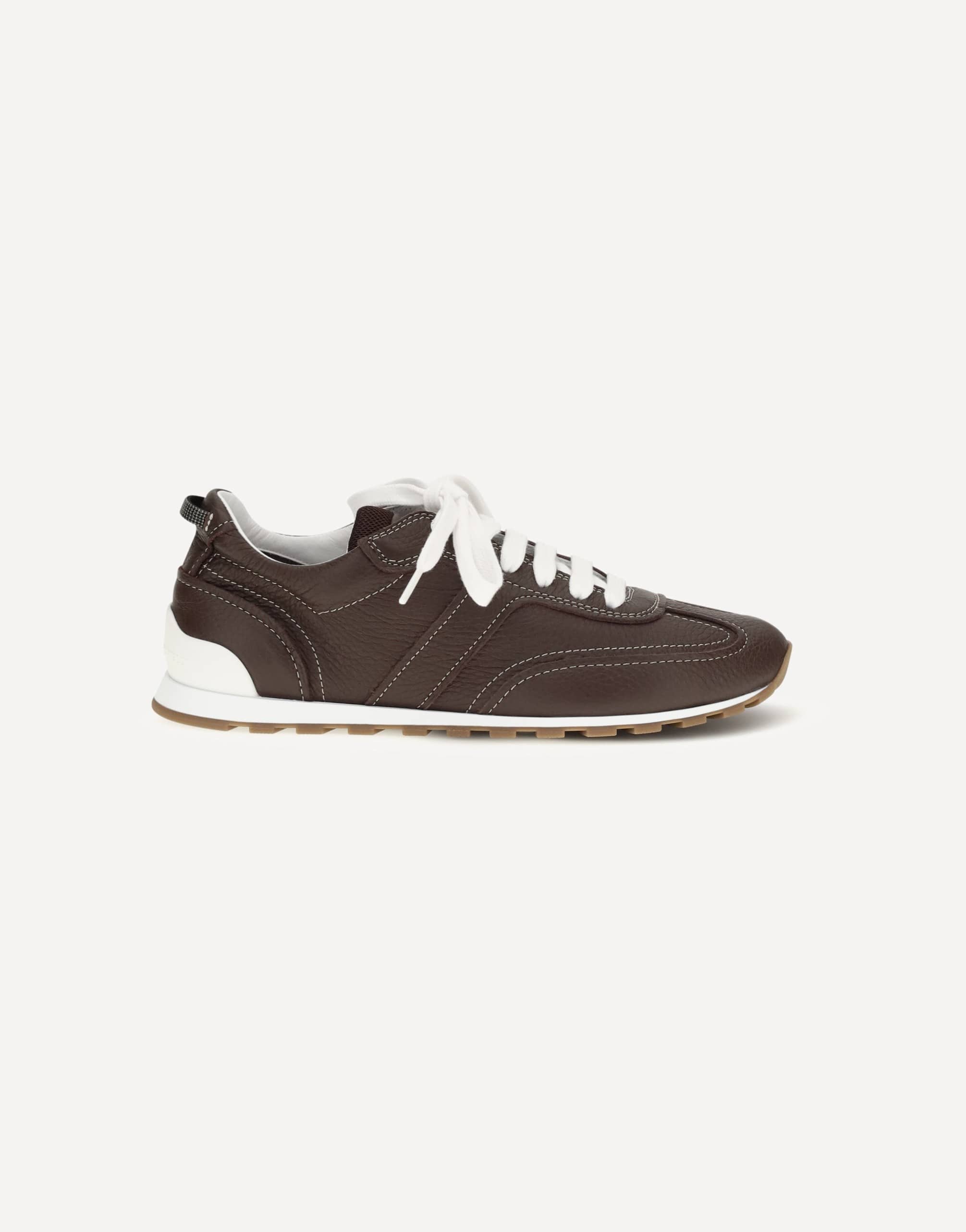 Brunello Cucinelli Brunello Cucinelli Hammered Leather Bi-Colour Sneakers