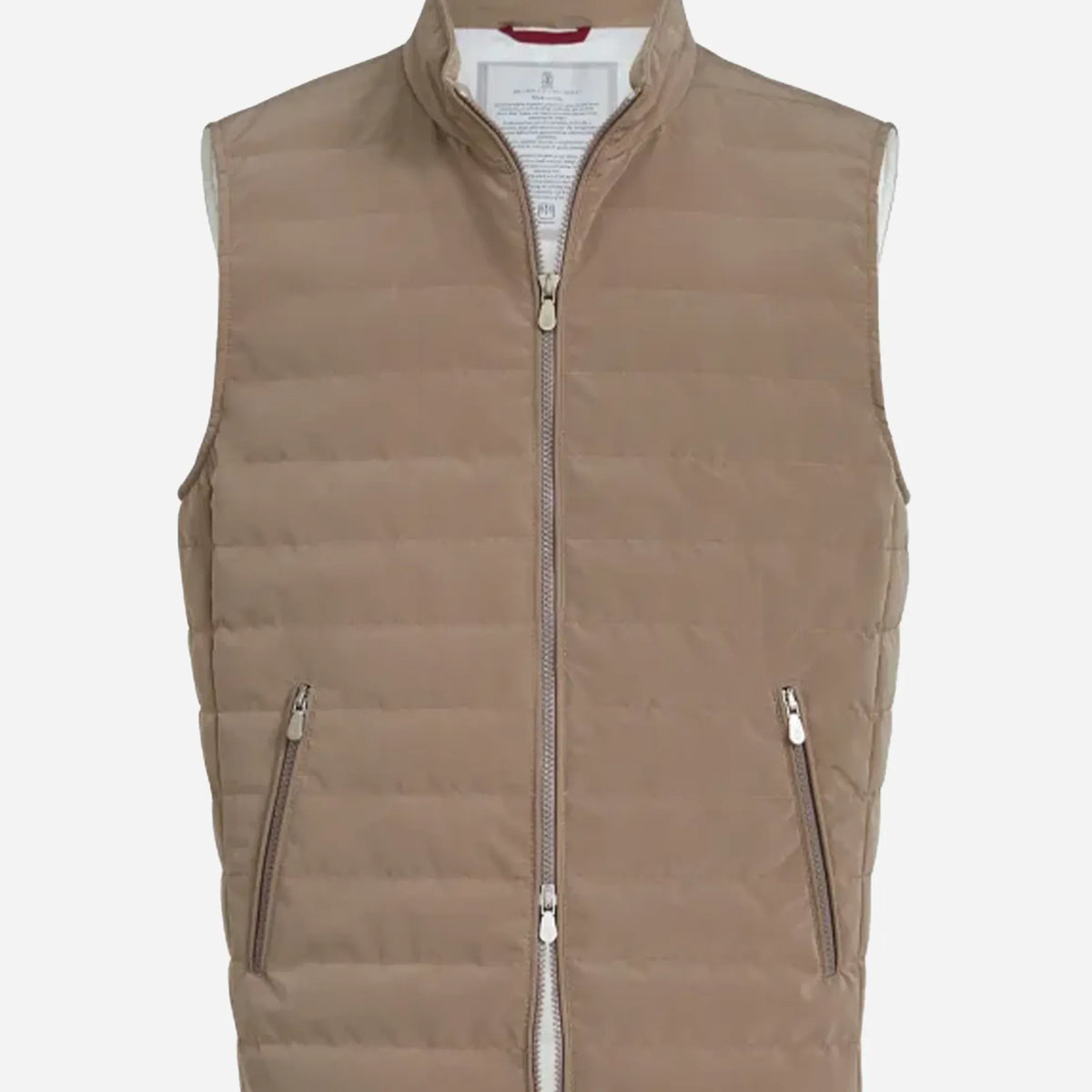Brunello Cucinelli Hazlenut Bonded Down Vest | Sendegaro AU
