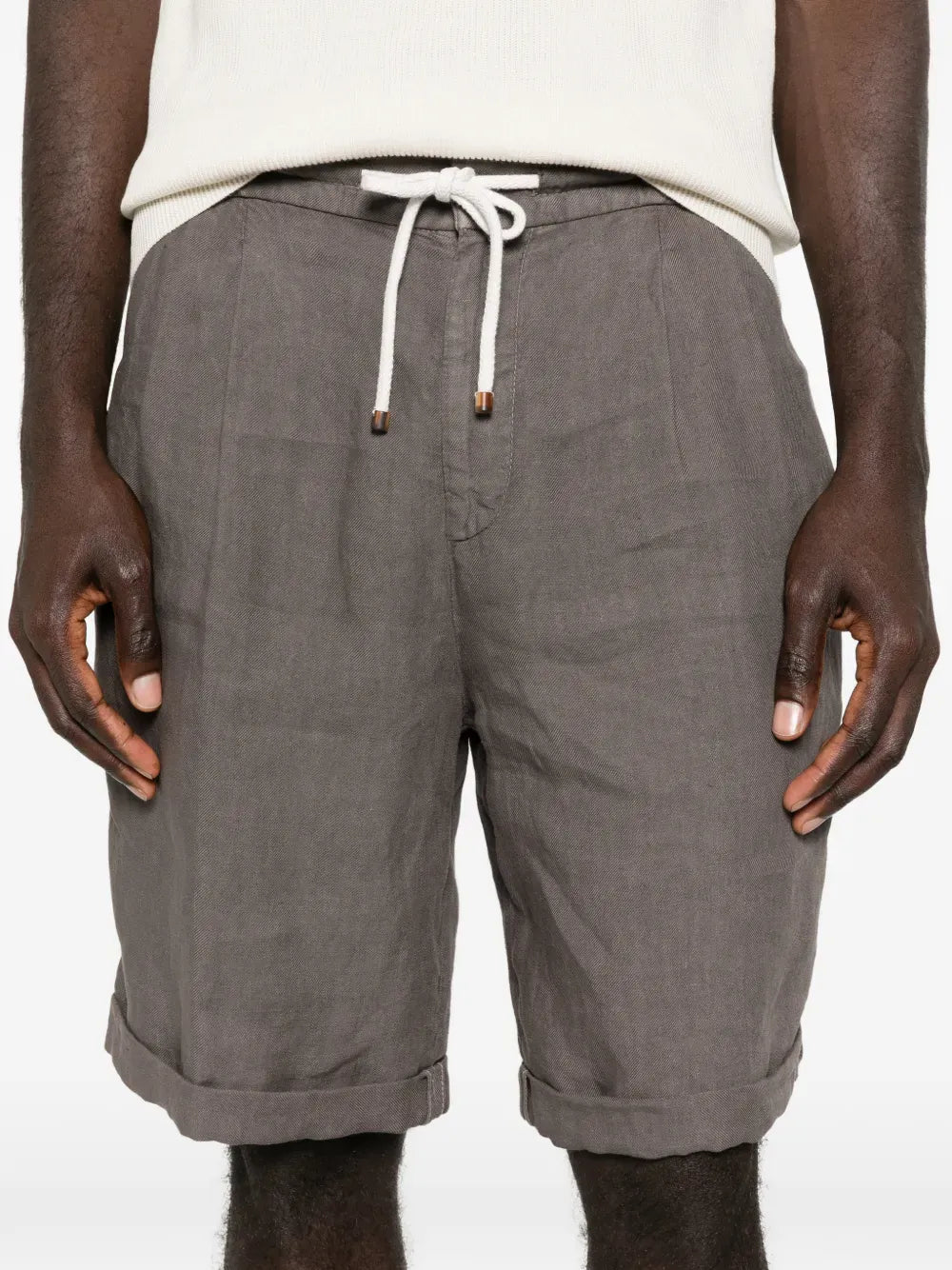 Brunello Cucinelli Hazlenut Garment-Dyed Bermuda Shorts