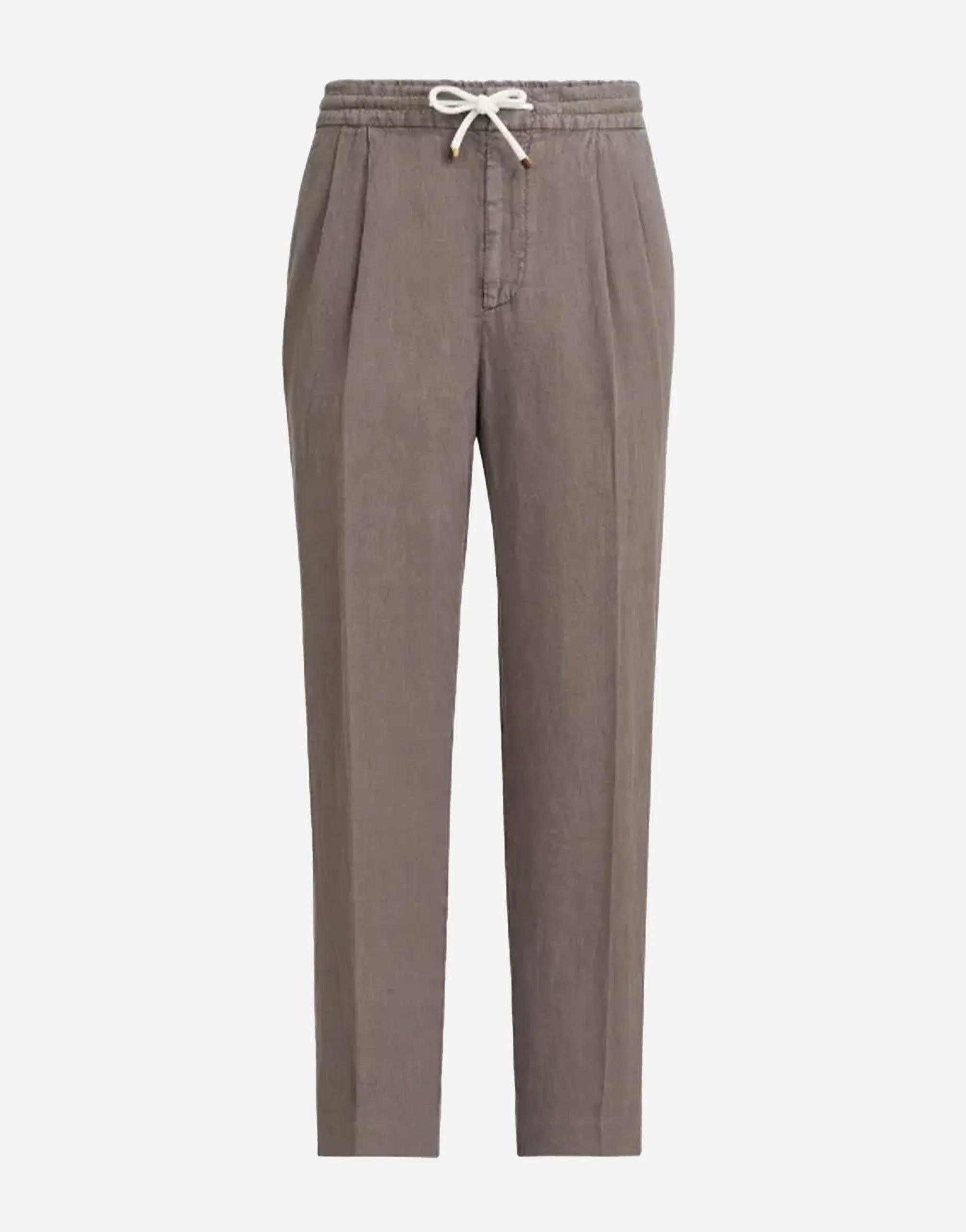 Brunello Cucinelli Hazlenut Garment-Dyed Drawstring Trousers