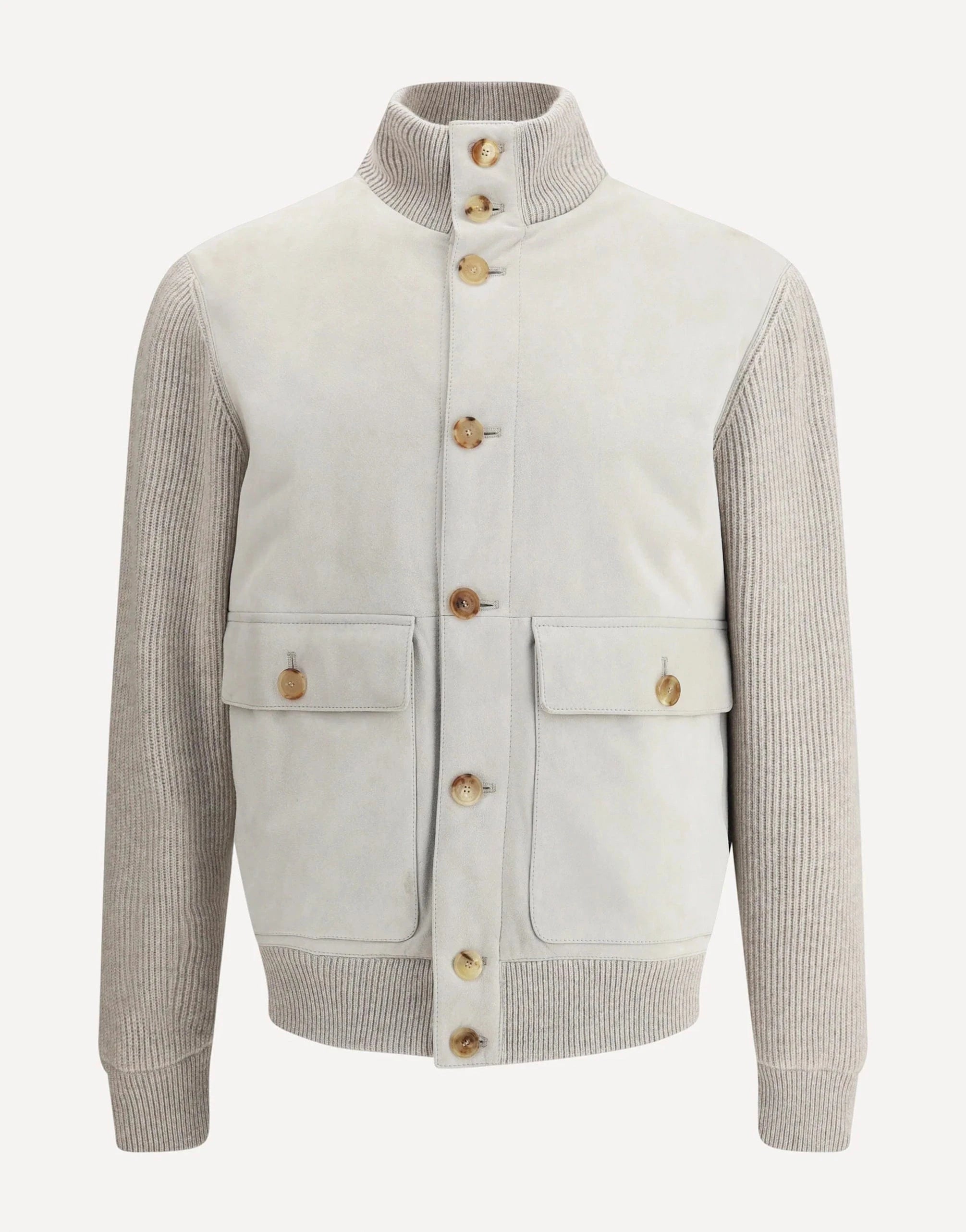 Brunello Cucinelli High-Neck Suede Jacket | Sendegaro AE Brunello Cucinelli High-Neck Suede Jacket | Sendegaro AE