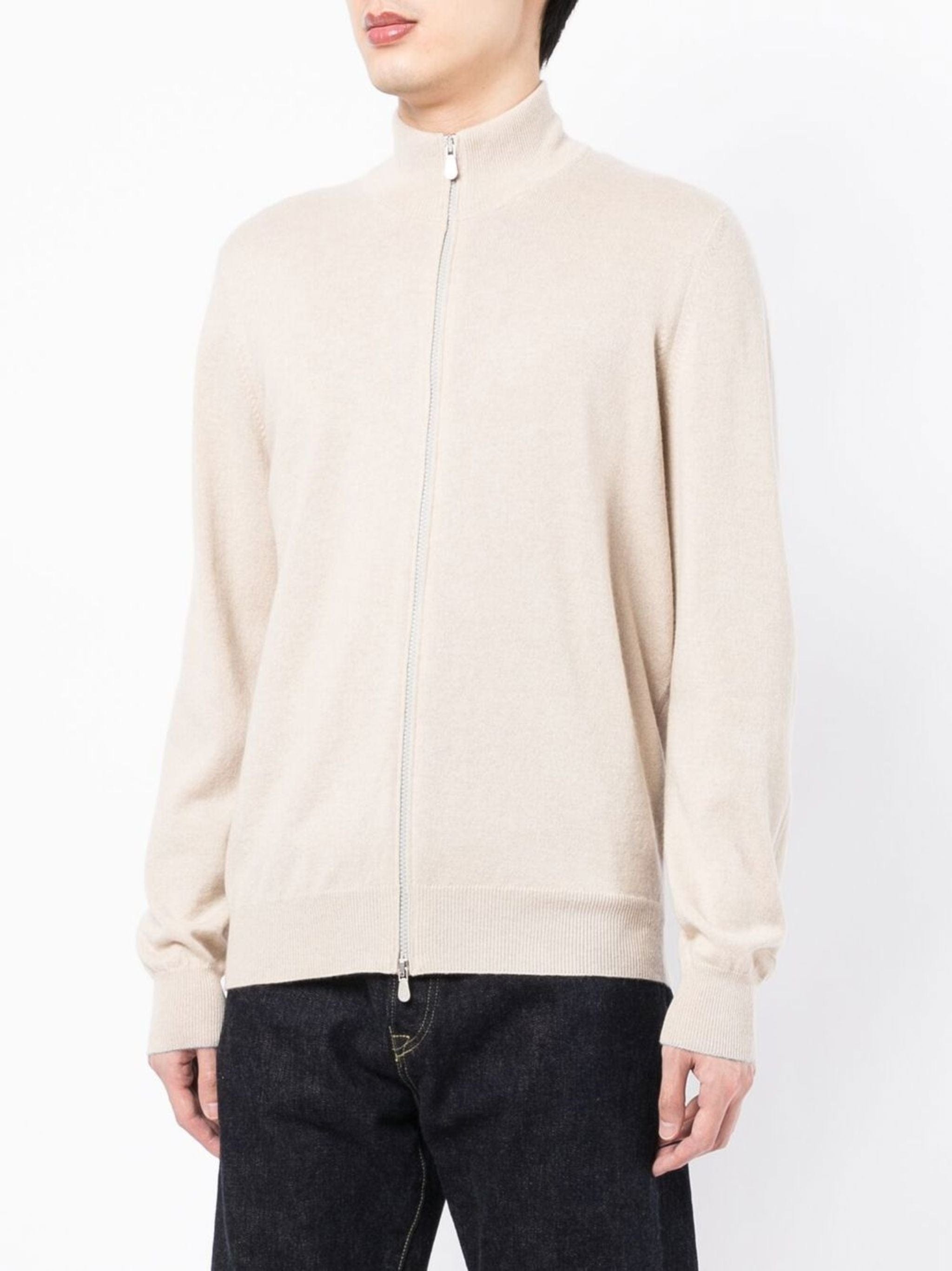 Brunello Cucinelli High-Neck Zip-Up Cashmere Cardigan