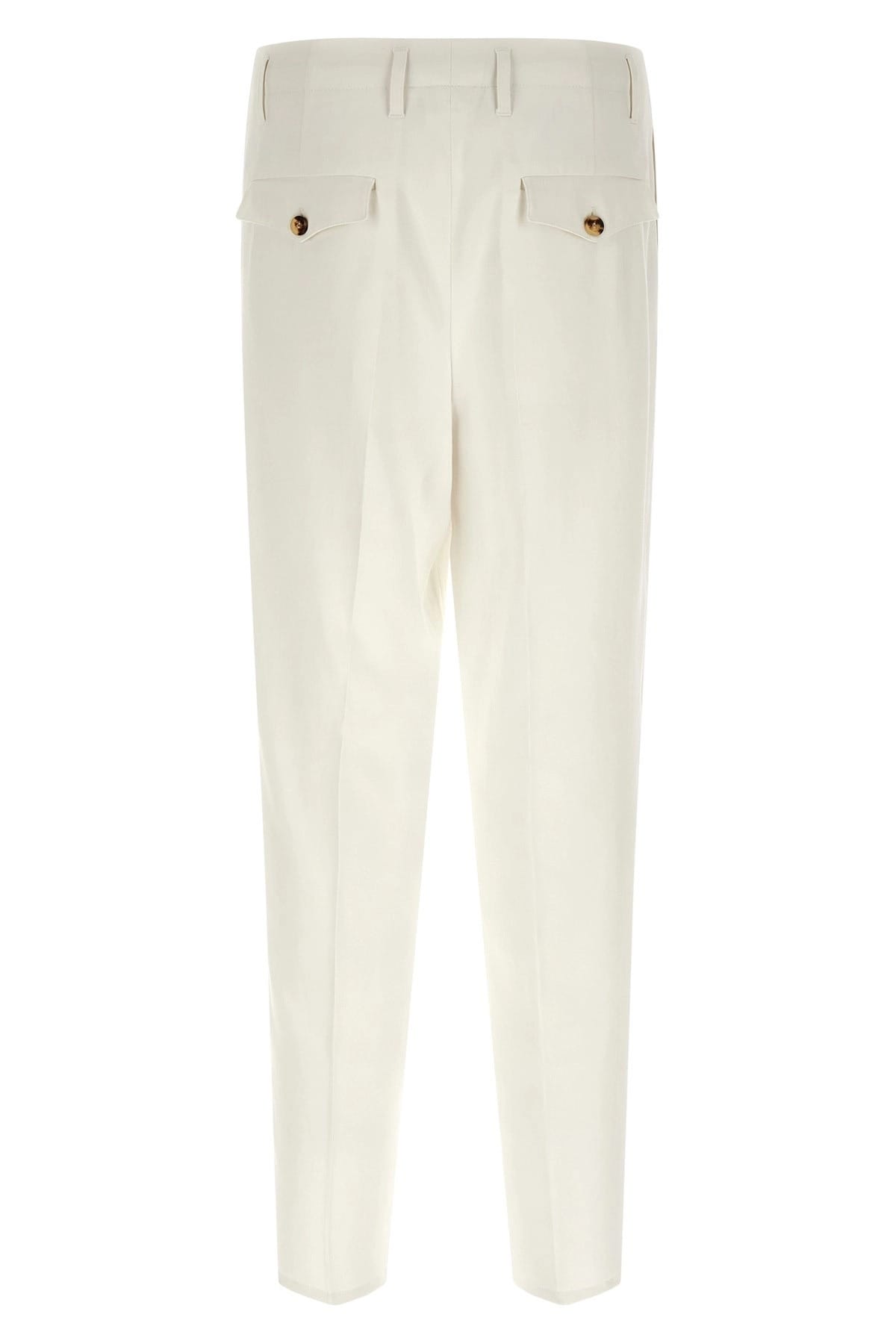Brunello Cucinelli Brunello Cucinelli High-Waist Pleated Cotton Trousers