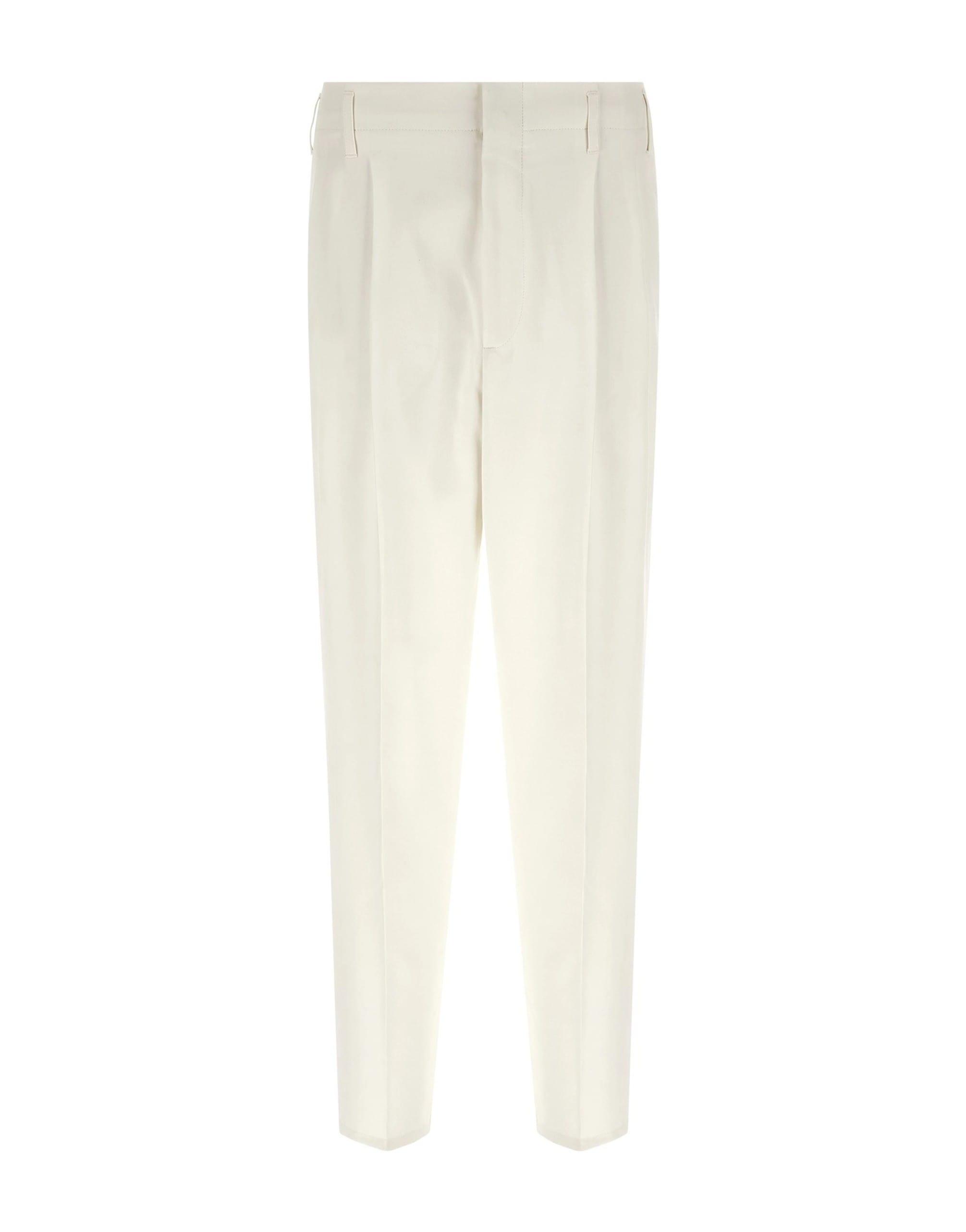 Brunello Cucinelli Brunello Cucinelli High-Waist Pleated Cotton Trousers