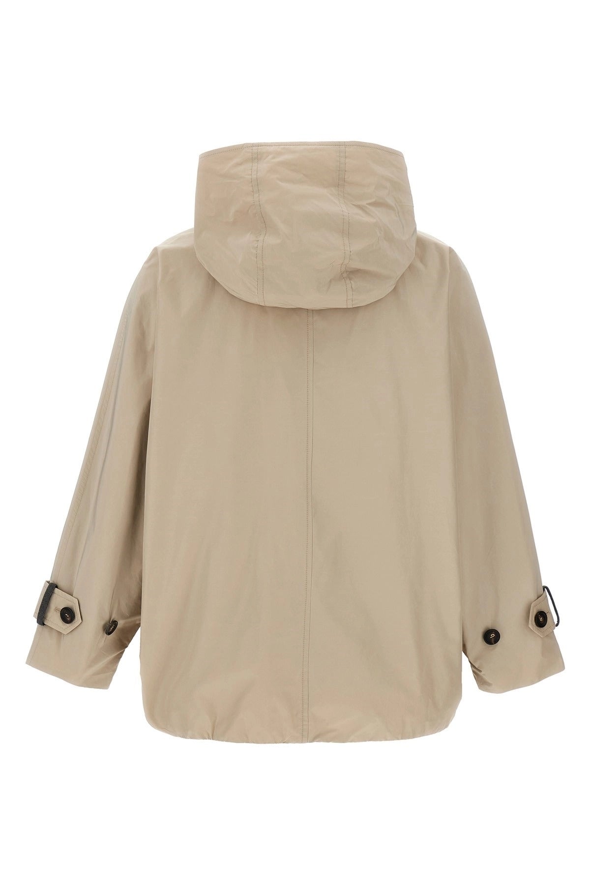 Brunello Cucinelli doppelreihige Jacke mit Kapuze