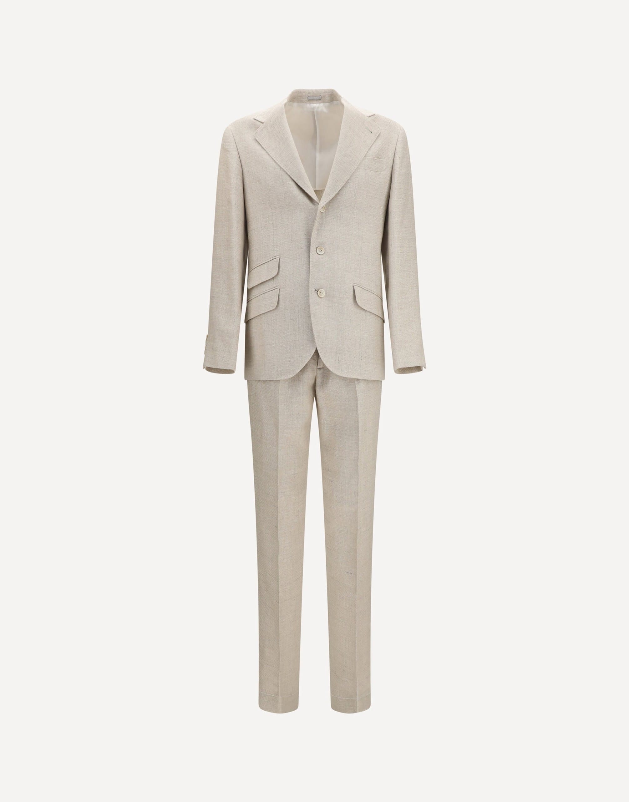 Brunello Cucinelli Brunello Cucinelli Hopsack Suit In Silk Linen Wool