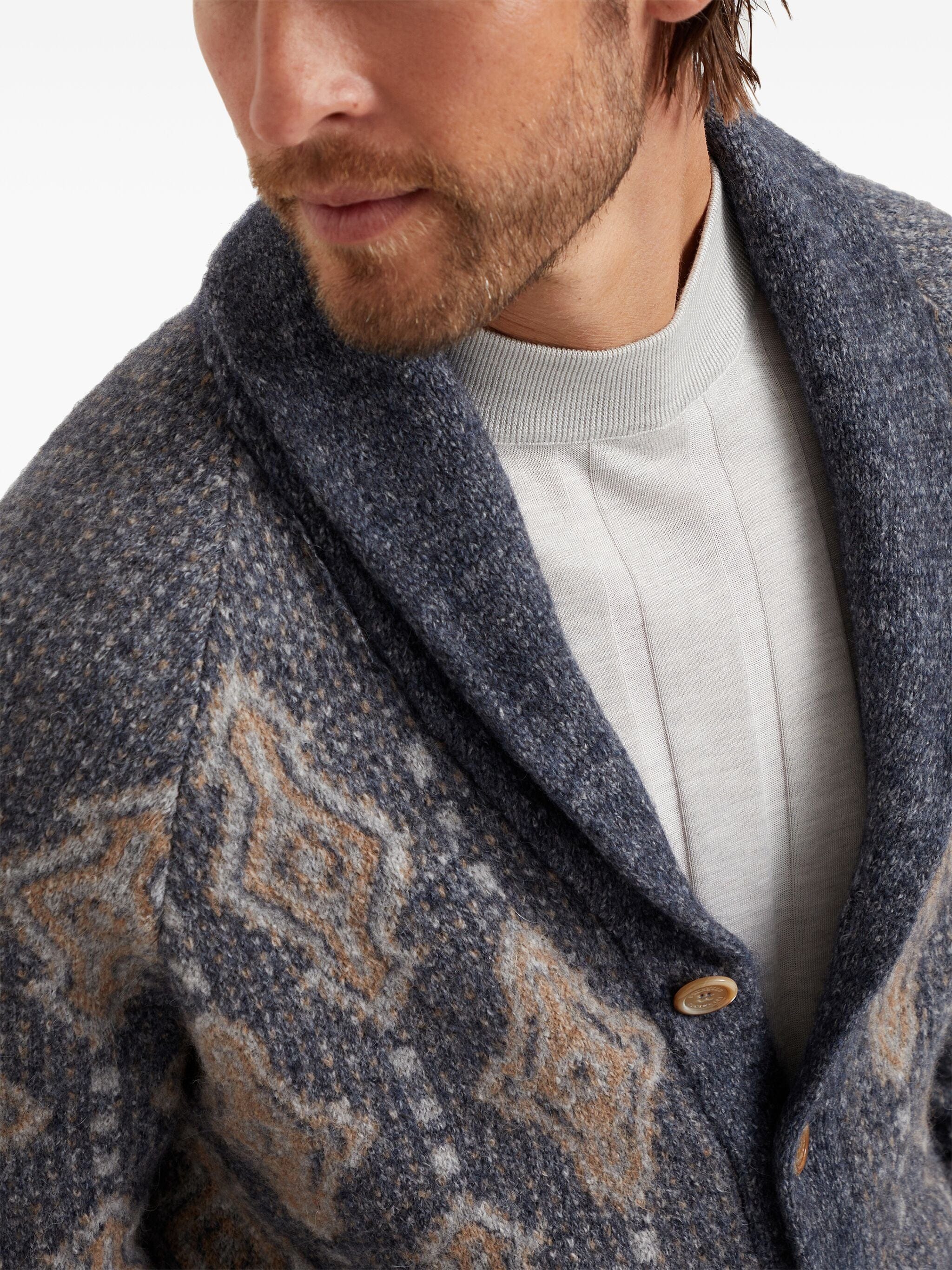 Brunello Cucinelli Intarsia-Knit Cardigan