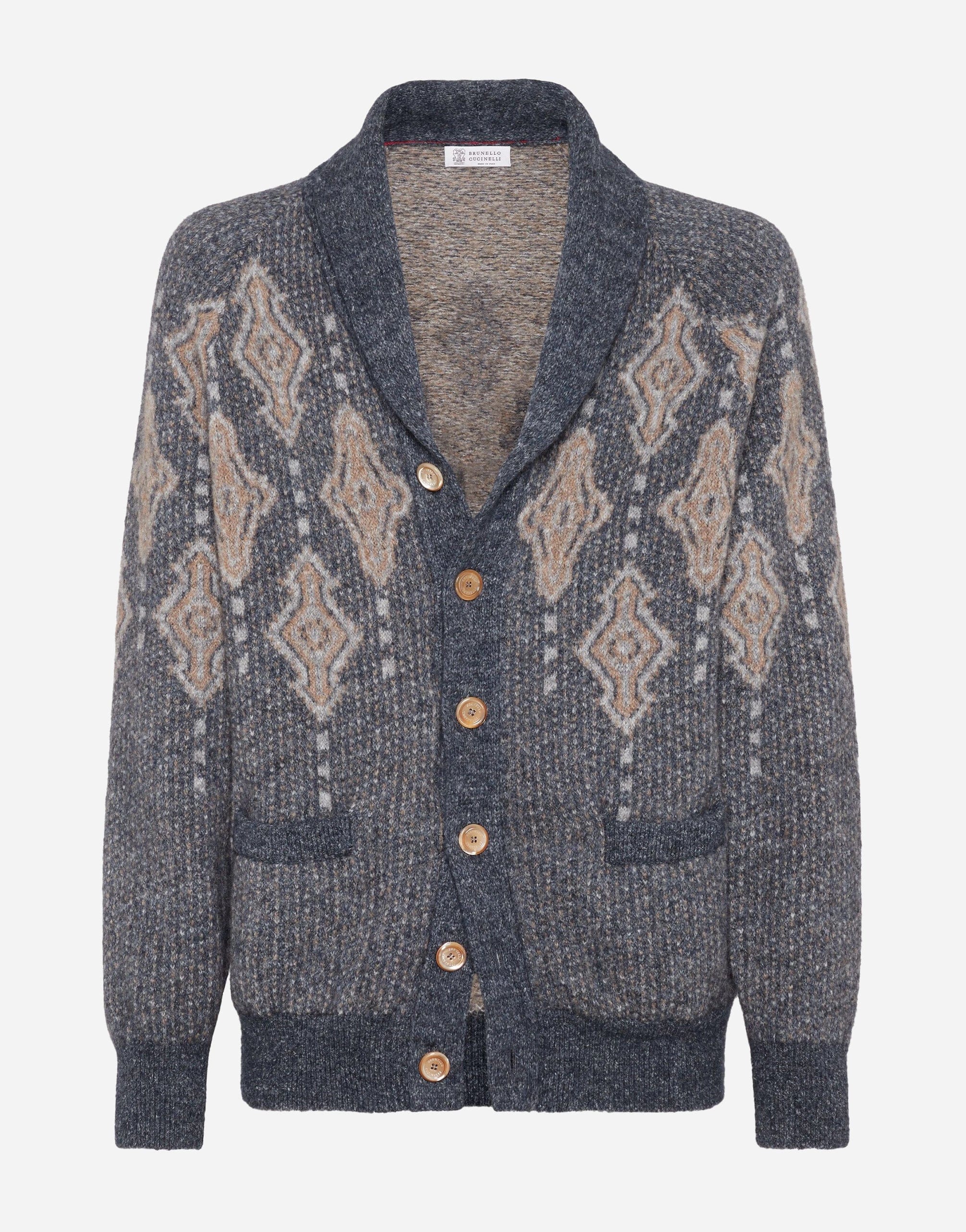 Brunello Cucinelli Intarsia-Knit Cardigan