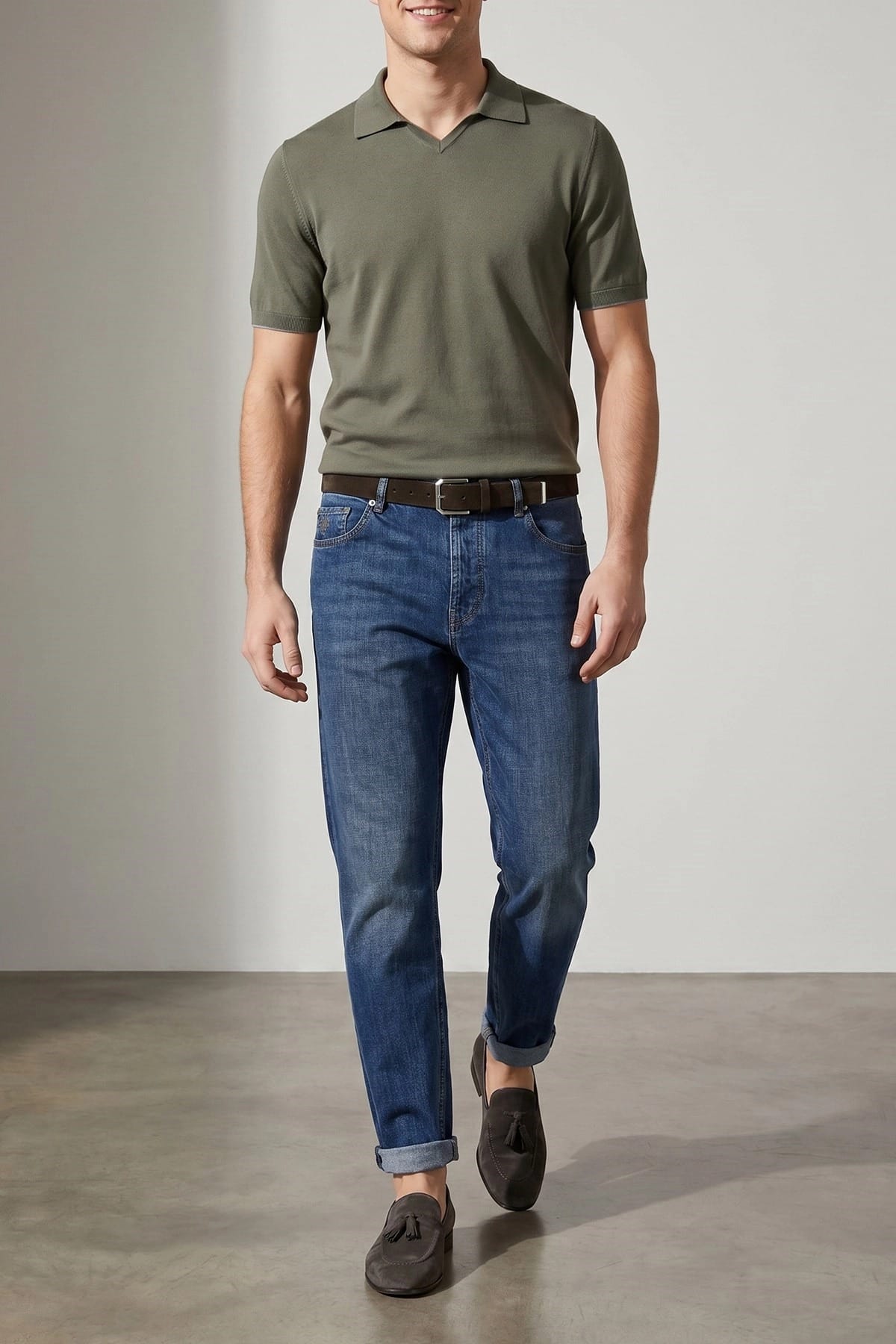 Brunello Cucinelli Brunello Cucinelli Inverted Leather Belt
