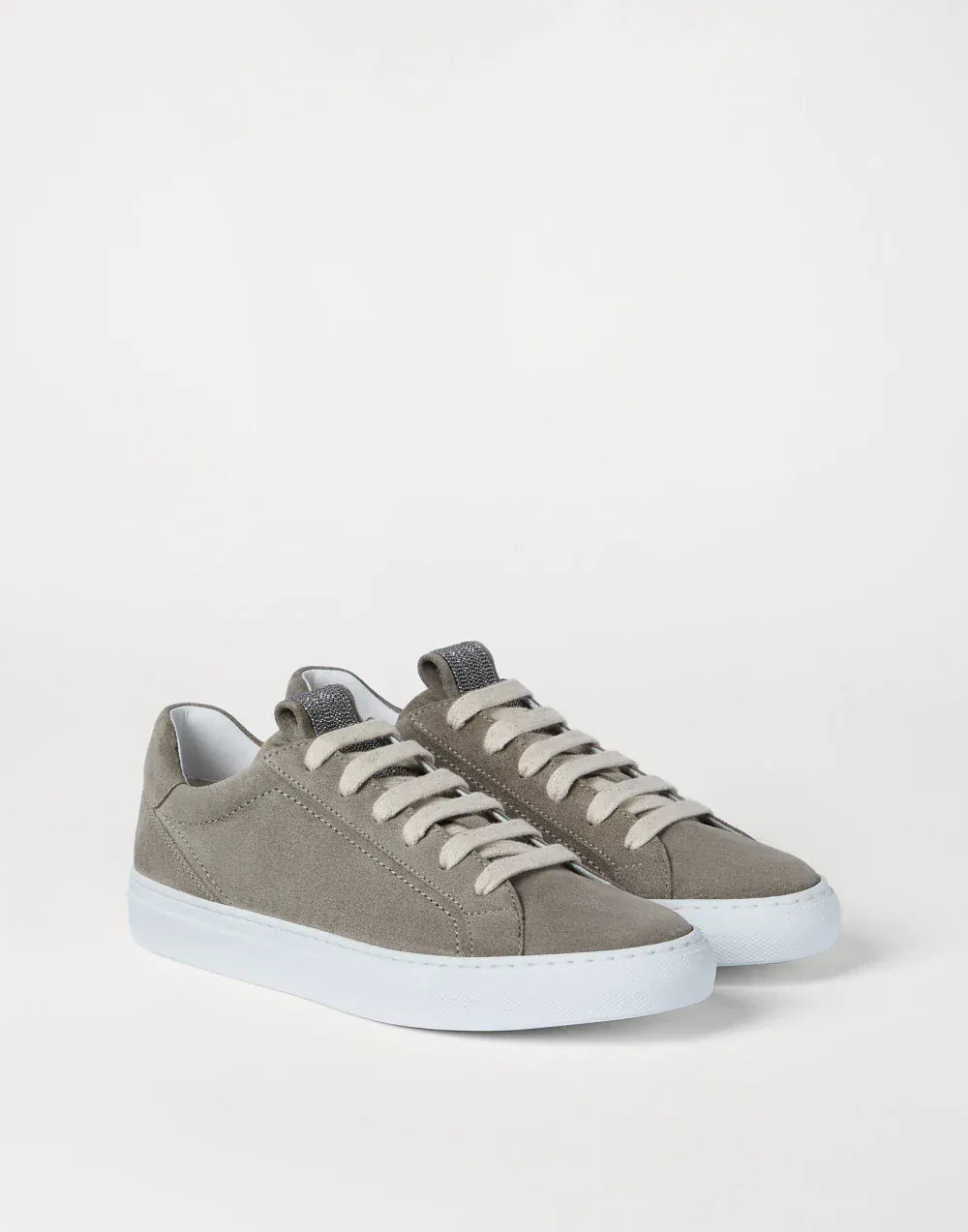 Brunello Cucinelli Khaki Suede Sneakers