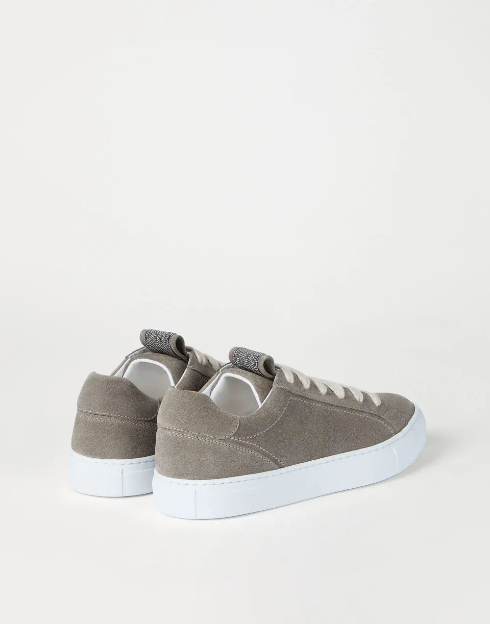 Brunello Cucinelli Khaki Suede Sneakers