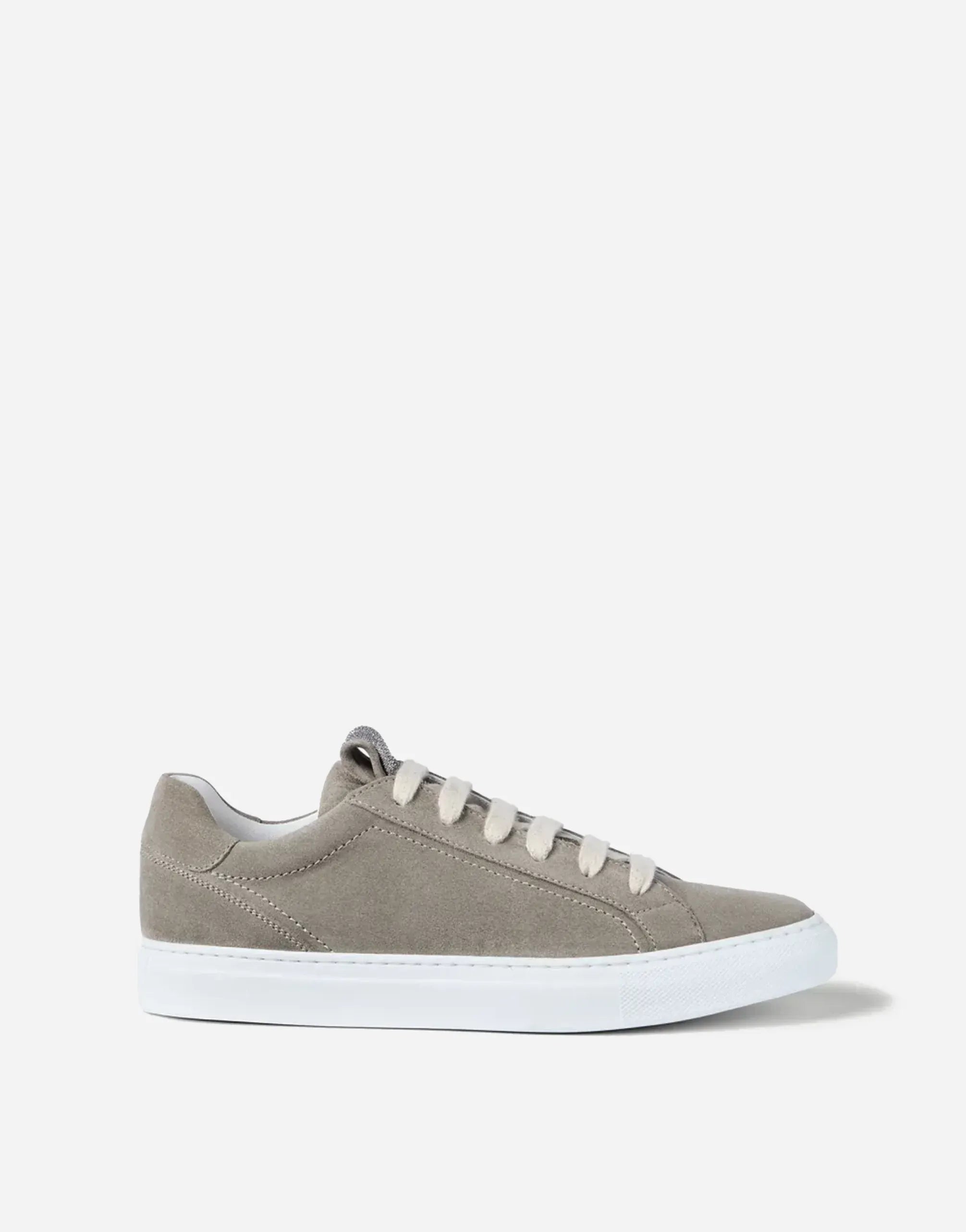 Brunello Cucinelli Khaki Wildleder-Sneaker