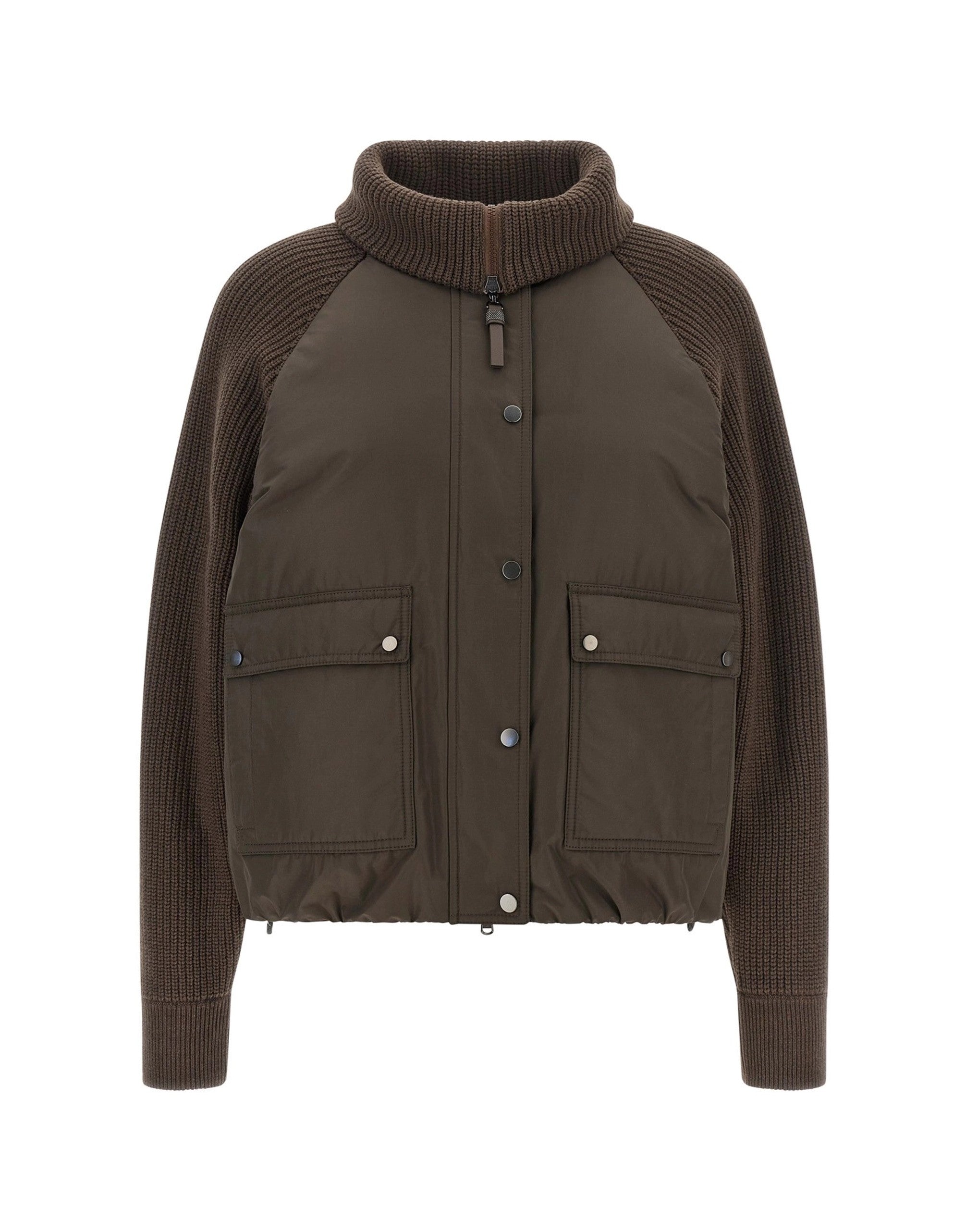Brunello Cucinelli Daunenjacke mit Strickeinsatz