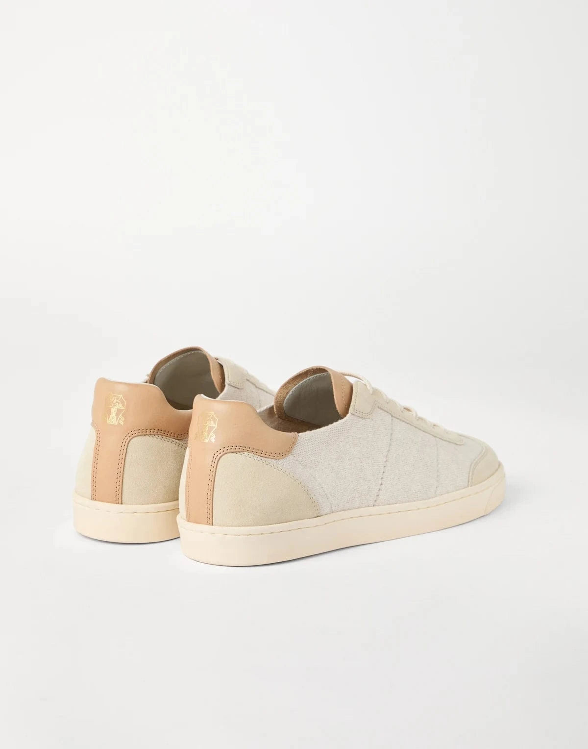 Brunello Cucinelli Knit Washed Suede Sneakers