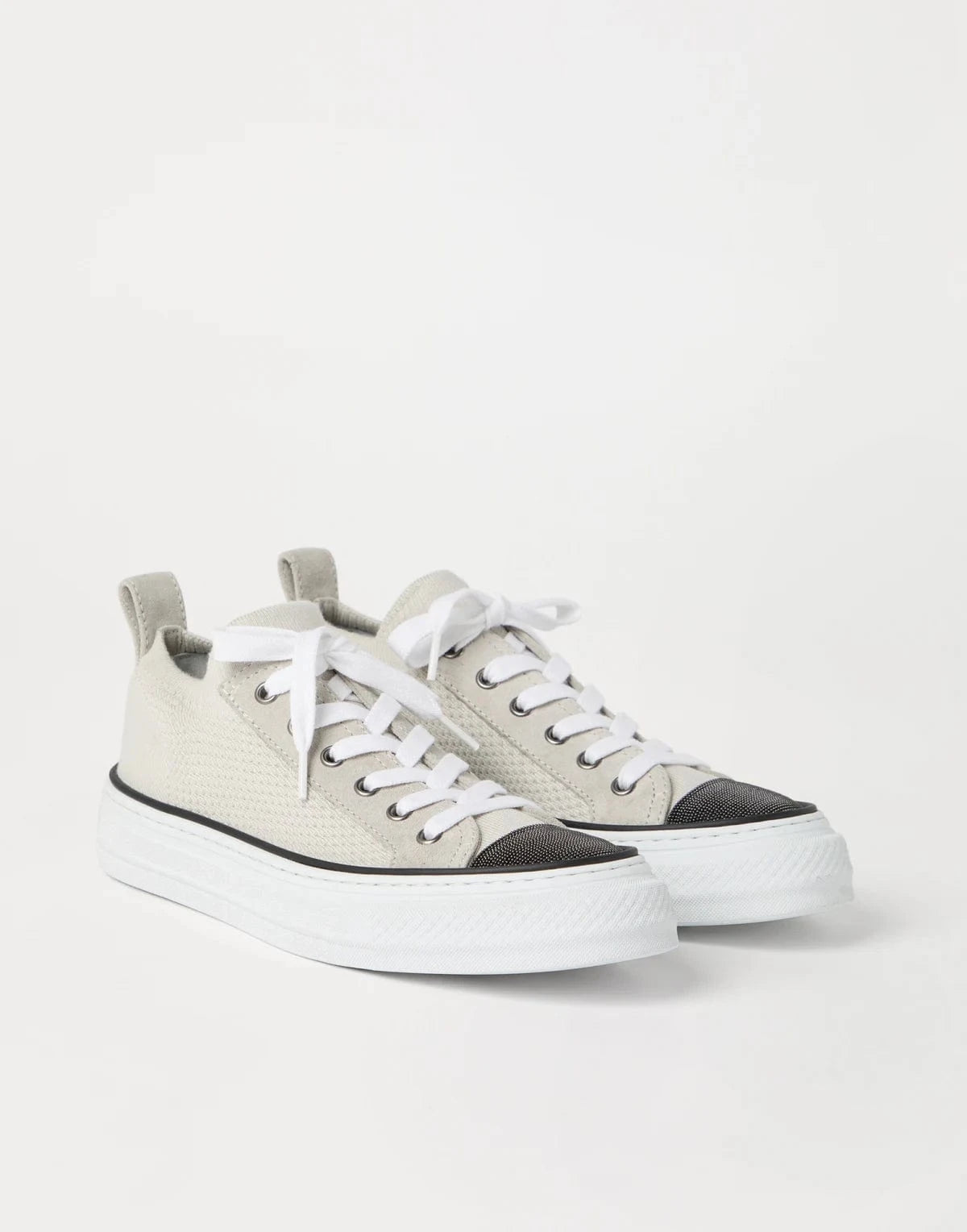 Brunello Cucinelli Knitted Cotton Monili Sneakers | Sendegaro TW Brunello Cucinelli Knitted Cotton Monili Sneakers | Sendegaro TW