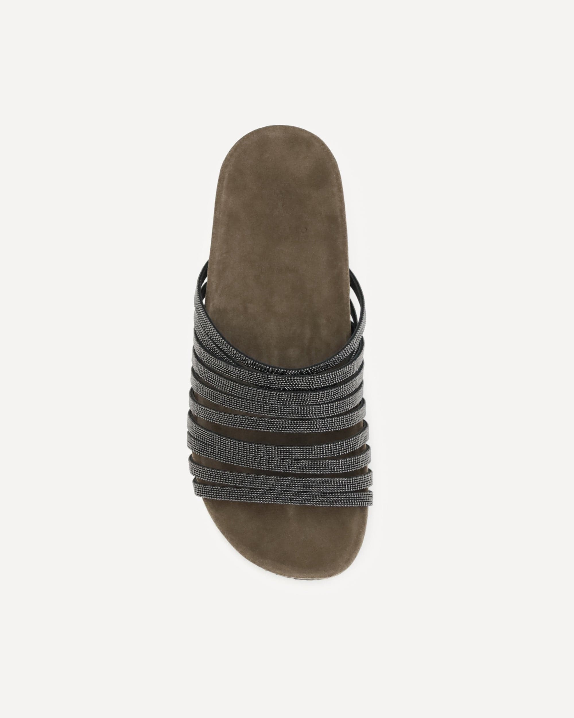 Brunello Cucinelli Brunello Cucinelli Lace-Up Slides With Monili Embellishment