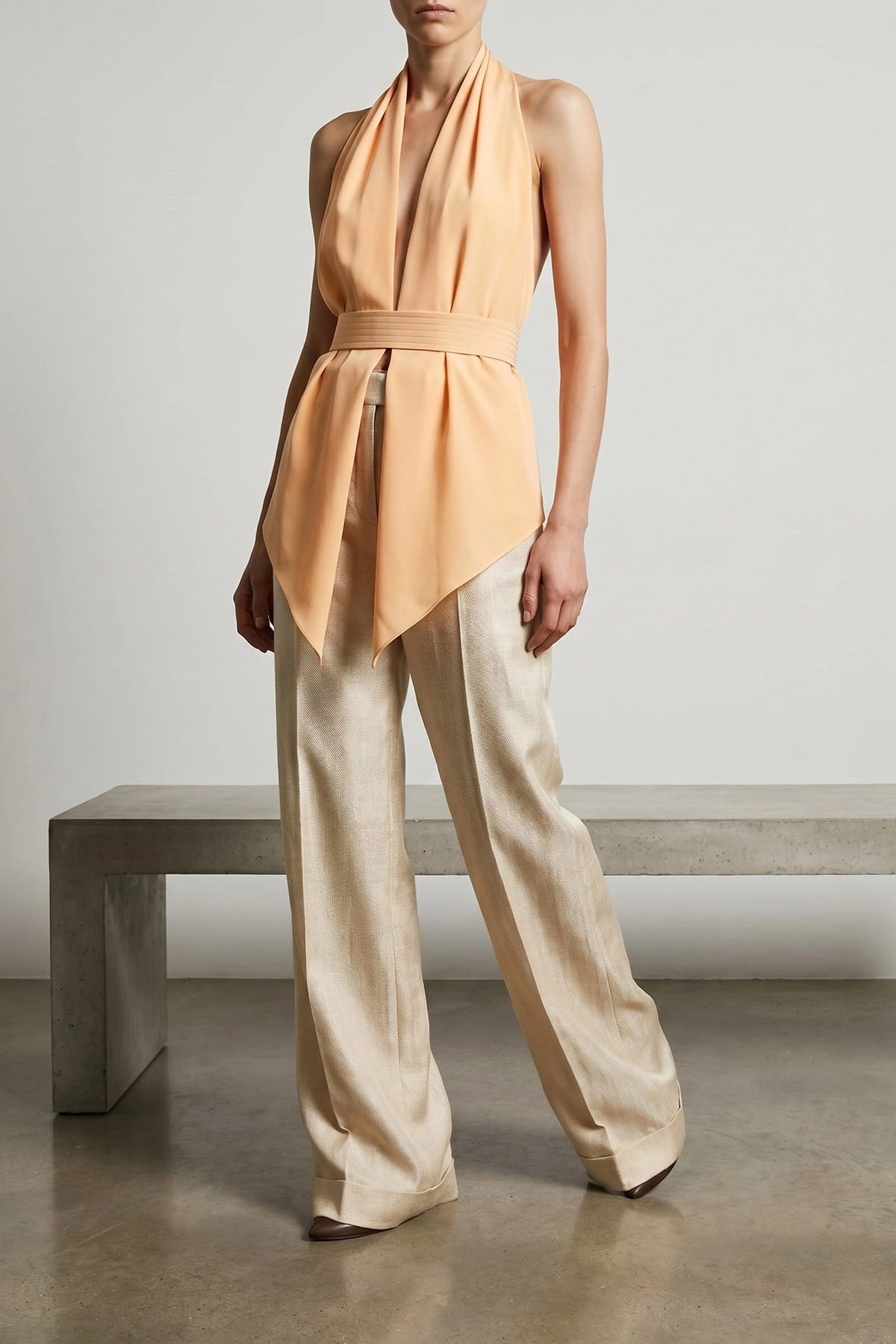 Brunello Cucinelli Lamé Linen Pants - alternate view