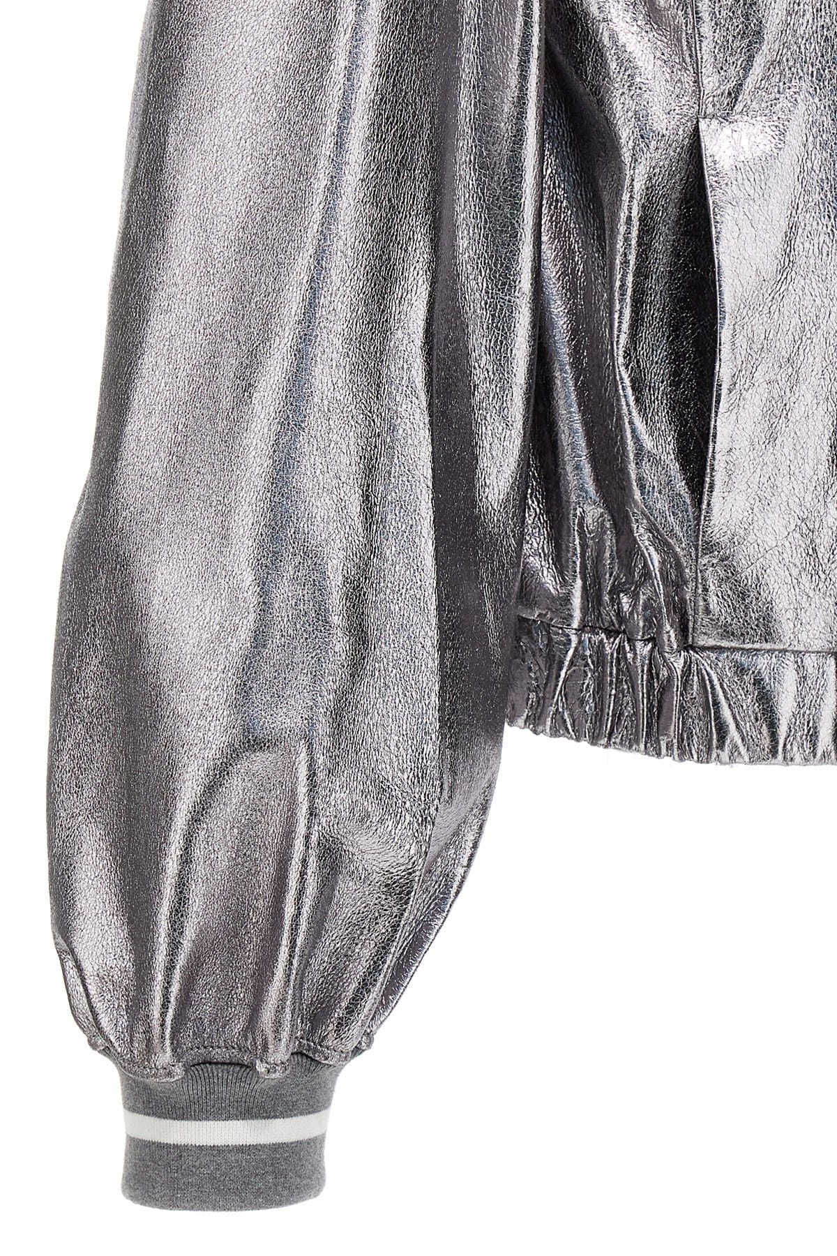 Brunello Cucinelli Brunello Cucinelli Laminated Leather Bomber Jacket