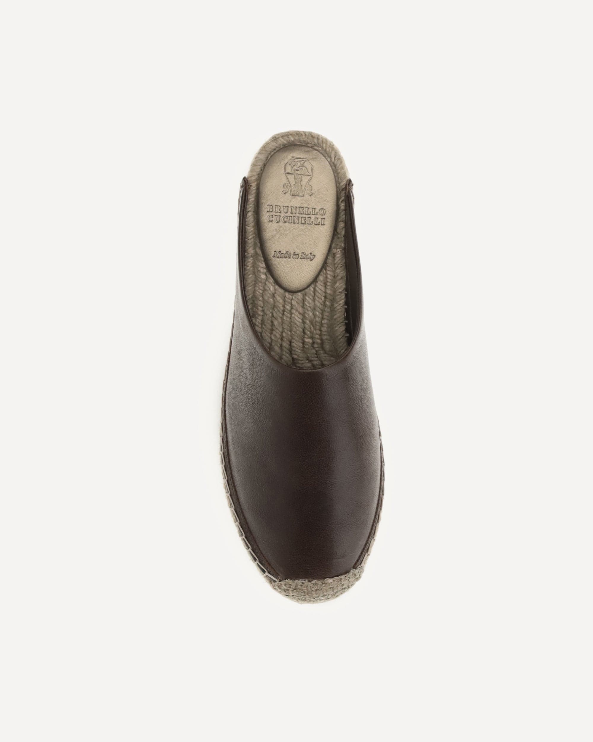 Brunello Cucinelli Leather Espadrilles Mules