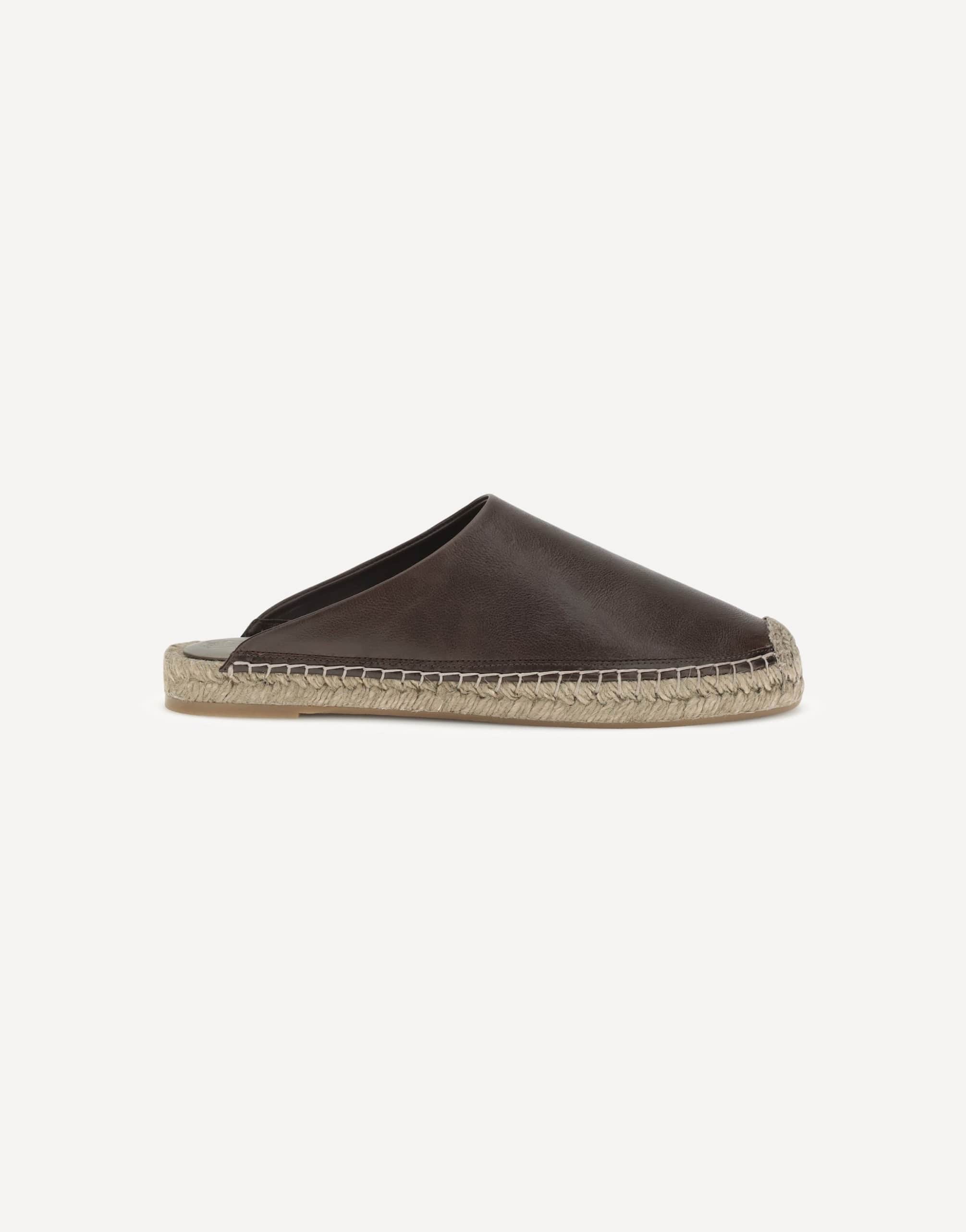 Brunello Cucinelli Leather Espadrilles Mules
