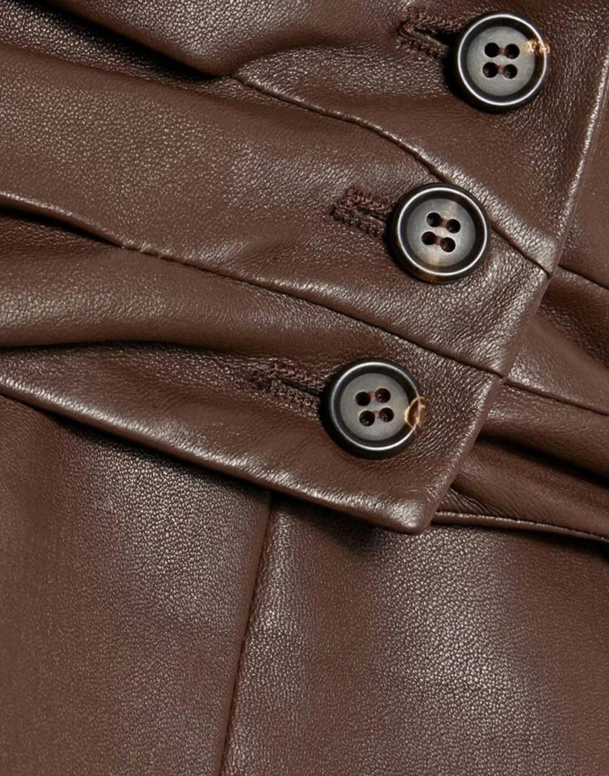 Brunello Cucinelli Leather Midi Skirt