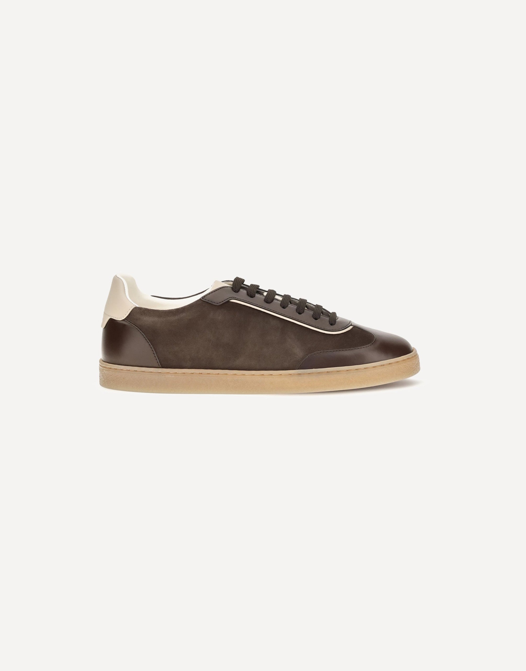 Brunello Cucinelli Leather Sneakers With Suede Details | Sendegaro