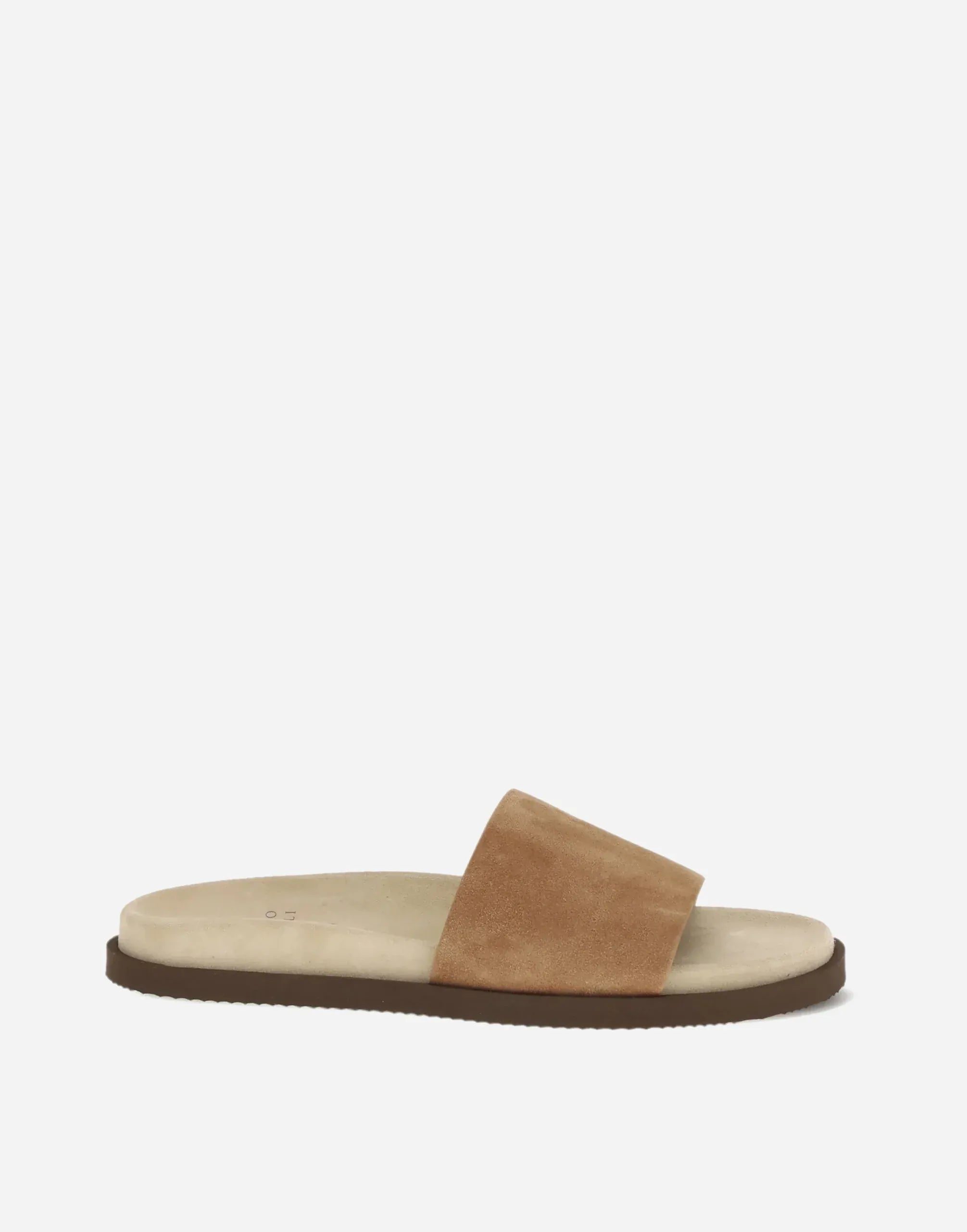 Brunello Cucinelli Leather Suede Slides