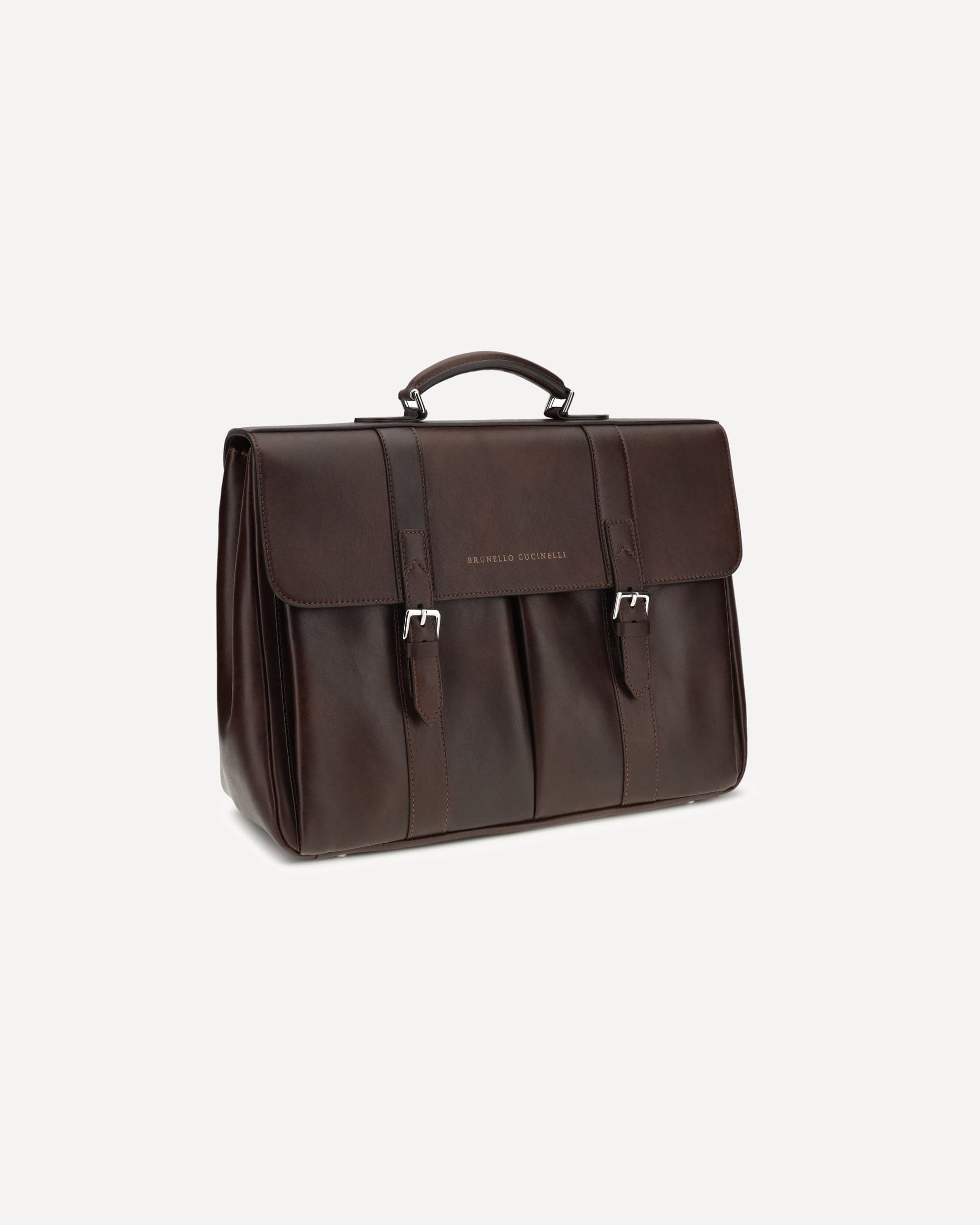 Brunello Cucinelli Leather Travel Bag With Buckles | Sendegaro KR