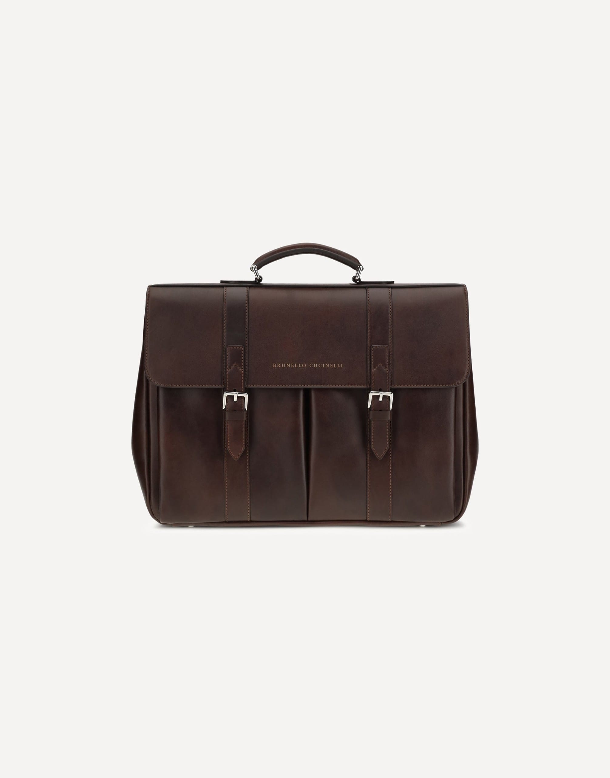 BRUNELLO CUCINELLI ビジネスバッグ Brunello Cucinelli Leather Travel Bag With Buckles | Sendegaro HK