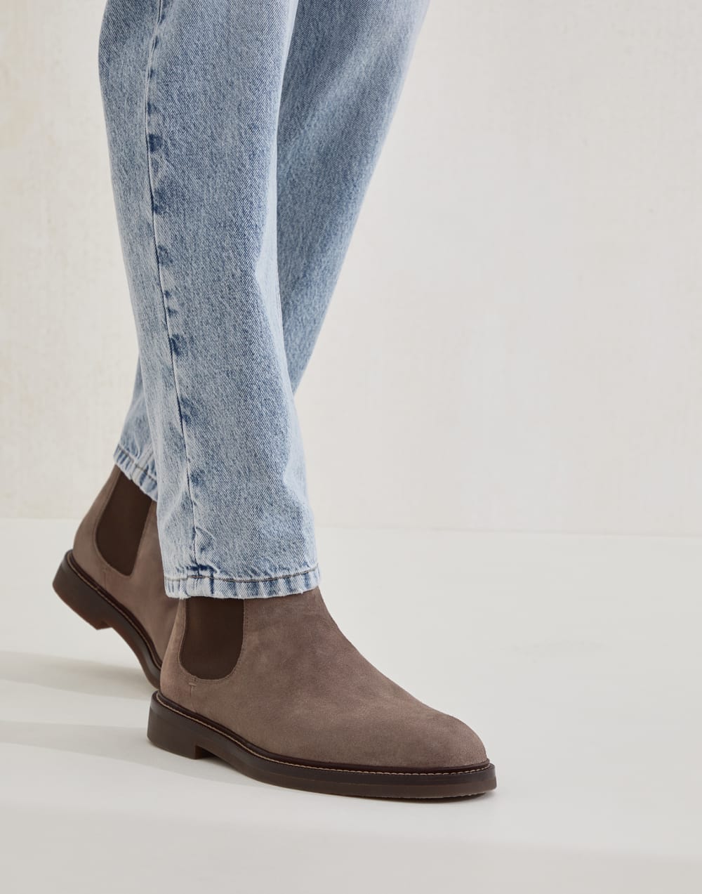 Light Brown Suede Chelsea Boots - alternate view