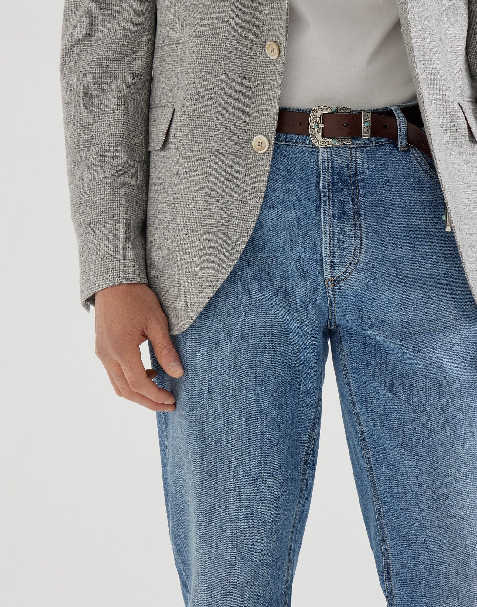 Brunello Cucinelli ライトデニム トラディショナルフィットジーンズ