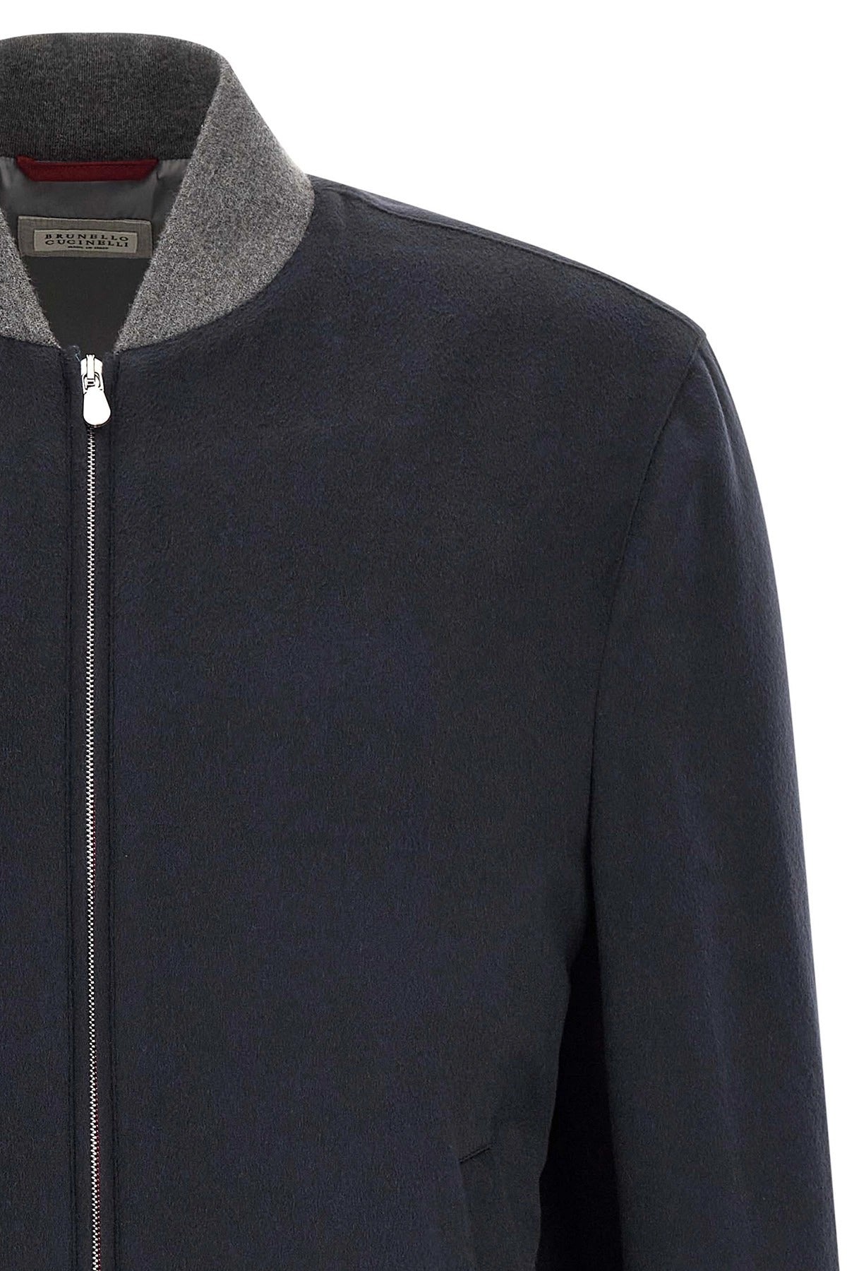 Brunello Cucinelli leichte Flanell-Bomberjacke