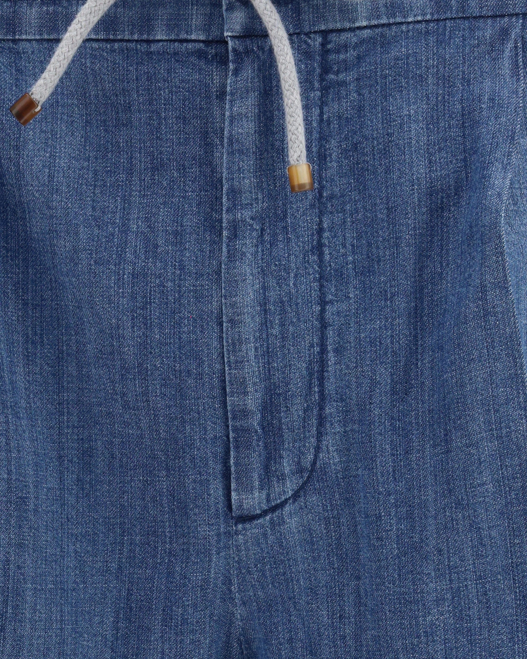 Brunello Cucinelli Lightweight Denim Pants With Double Pleats