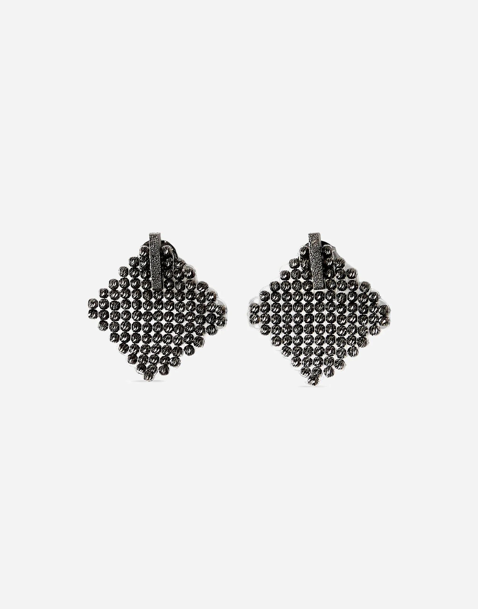 Brunello Cucinelli Lignite Grey Sterling Silver Earrings
