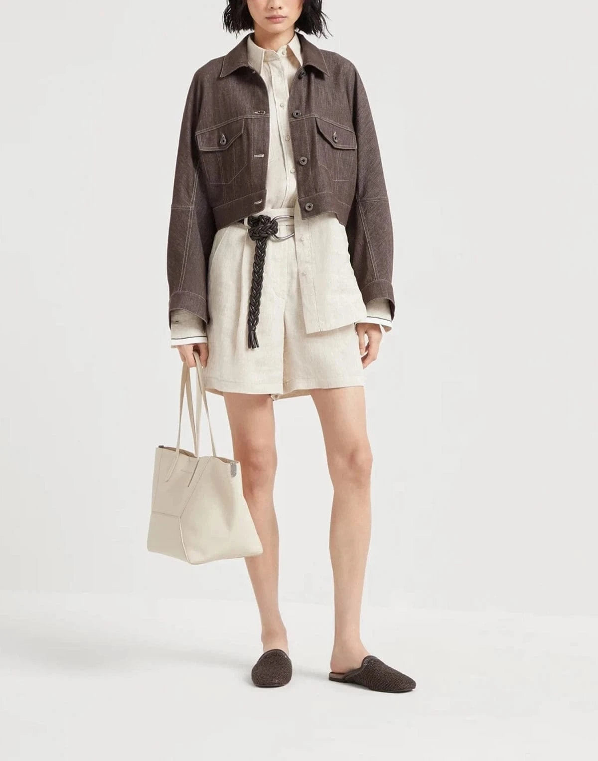 Brunello Cucinelli Linen Baggy Shorts