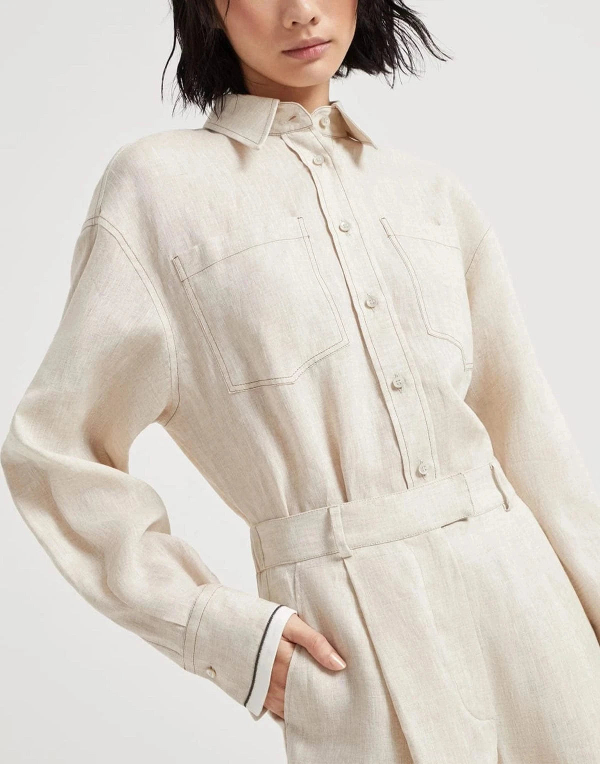 Brunello Cucinelli Linen Baggy Shorts