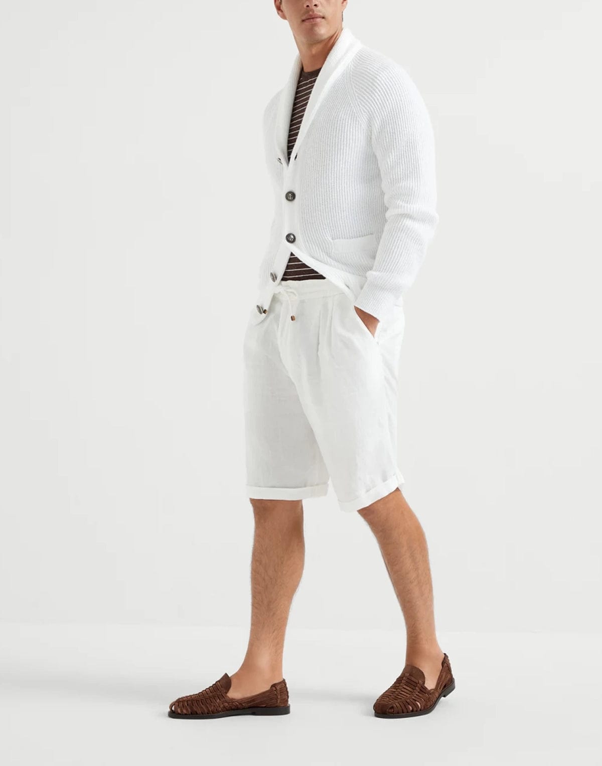 Brunello Cucinelli Linen Bermuda Shorts