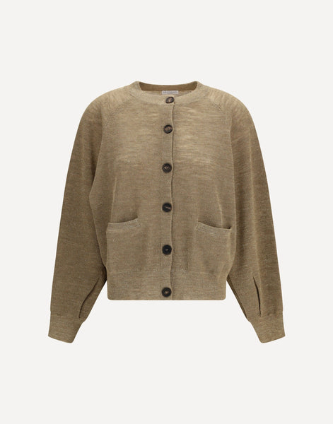 Brunello Cucinelli ルレックス効果のリネン混カーディガン | Sendegaro JP